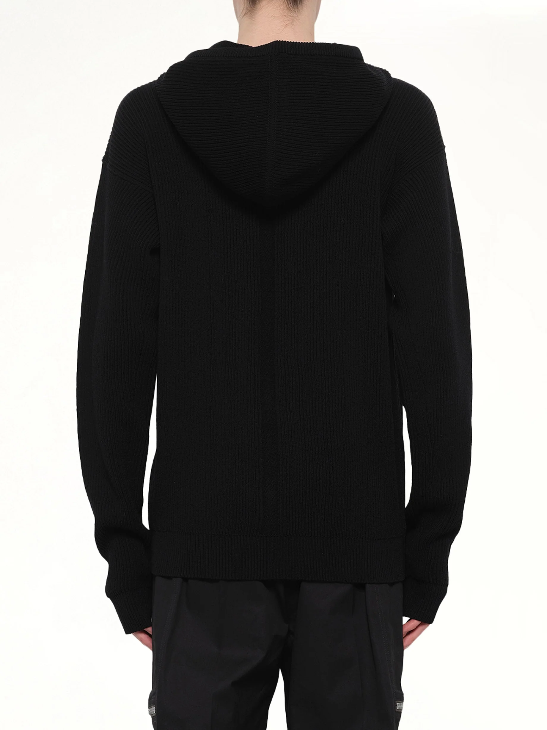Zipped Hoodie in Black - Image 5