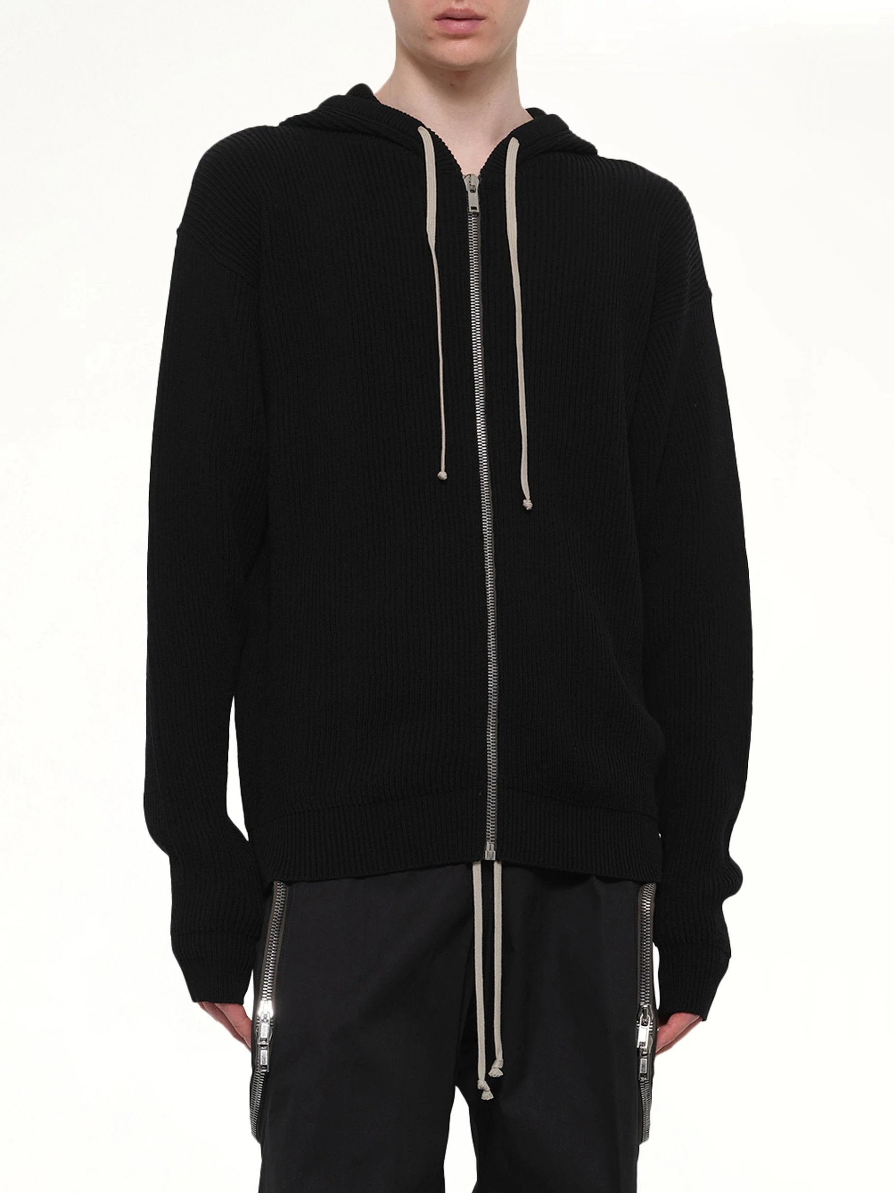 Zipped Hoodie in Black - Image 6