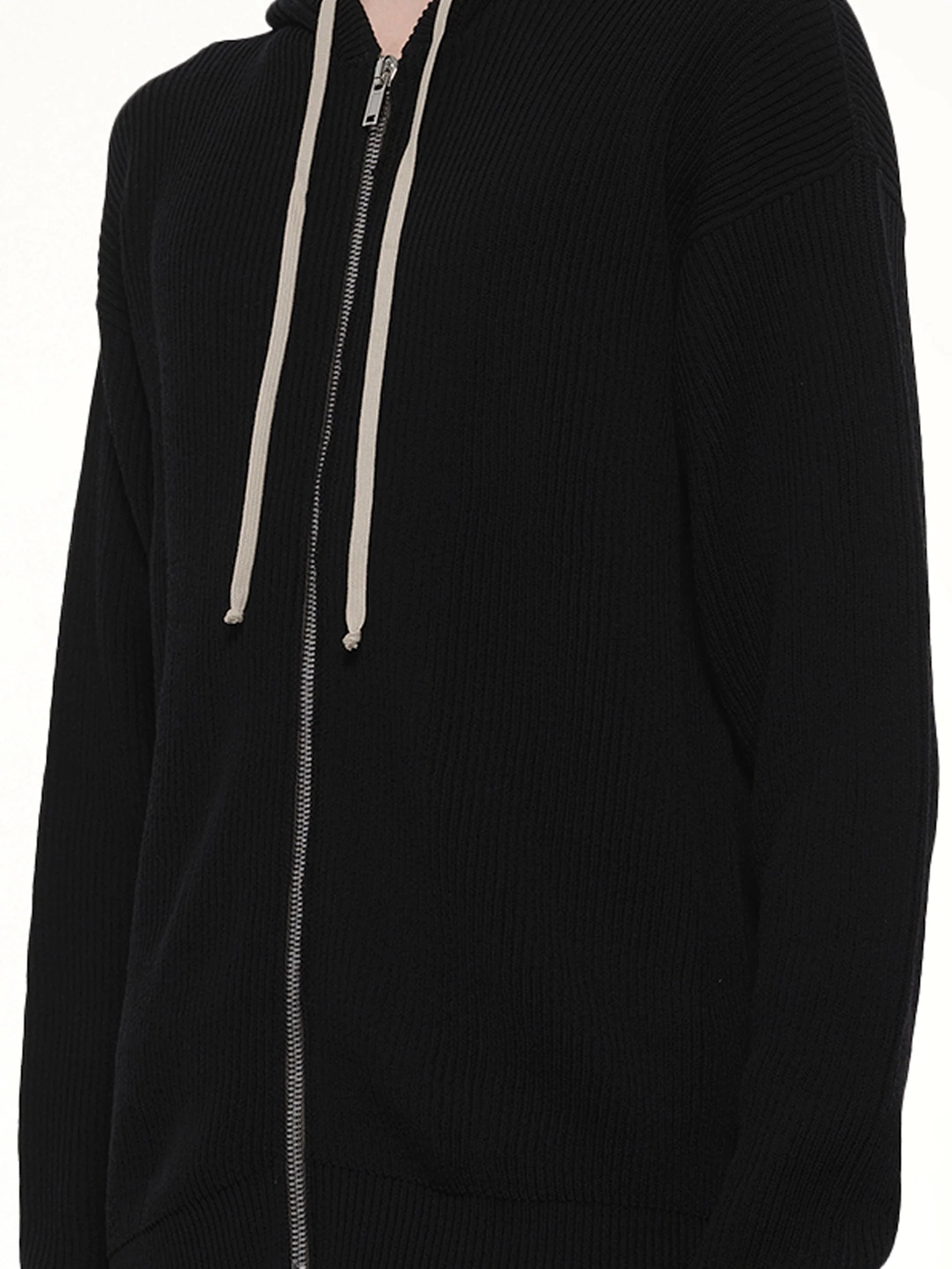 Zipped Hoodie in Black - Image 8