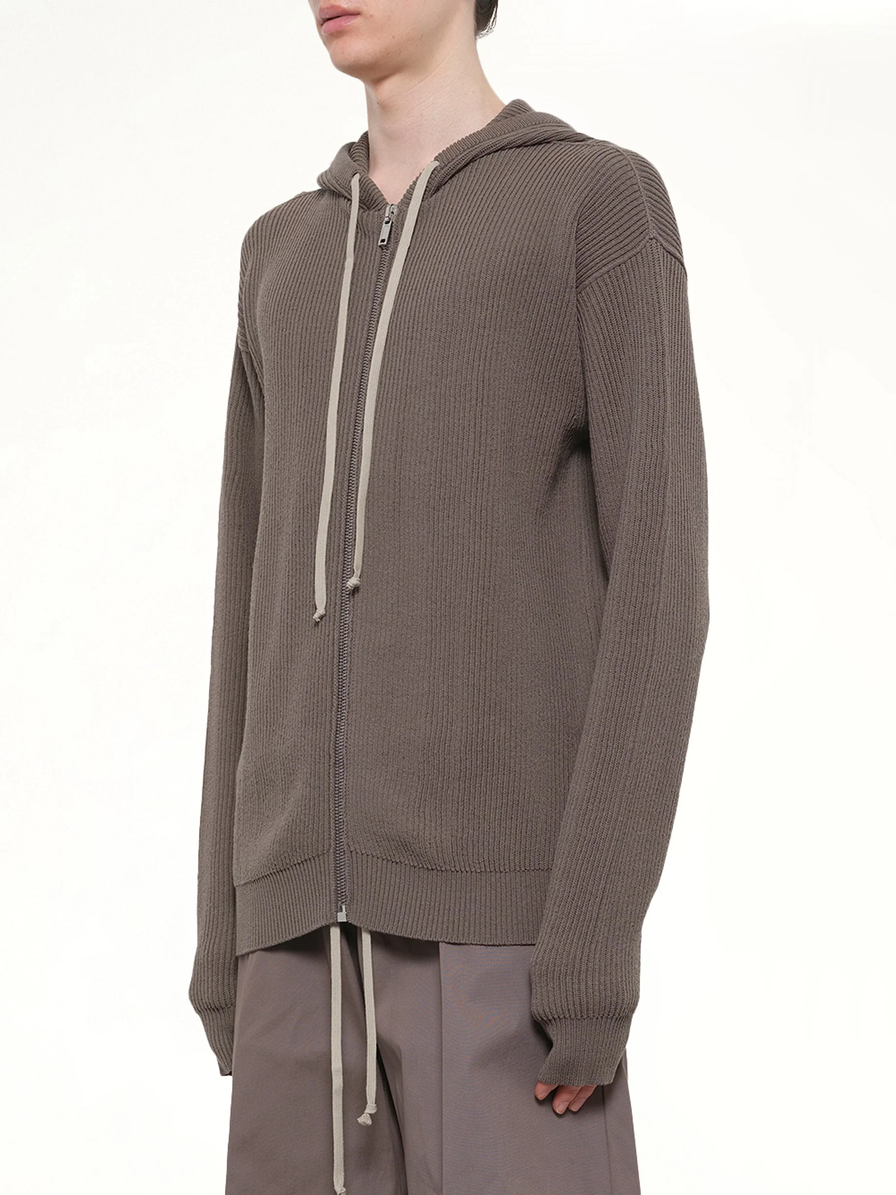 Zipped Hoodie in Dust - Image 3