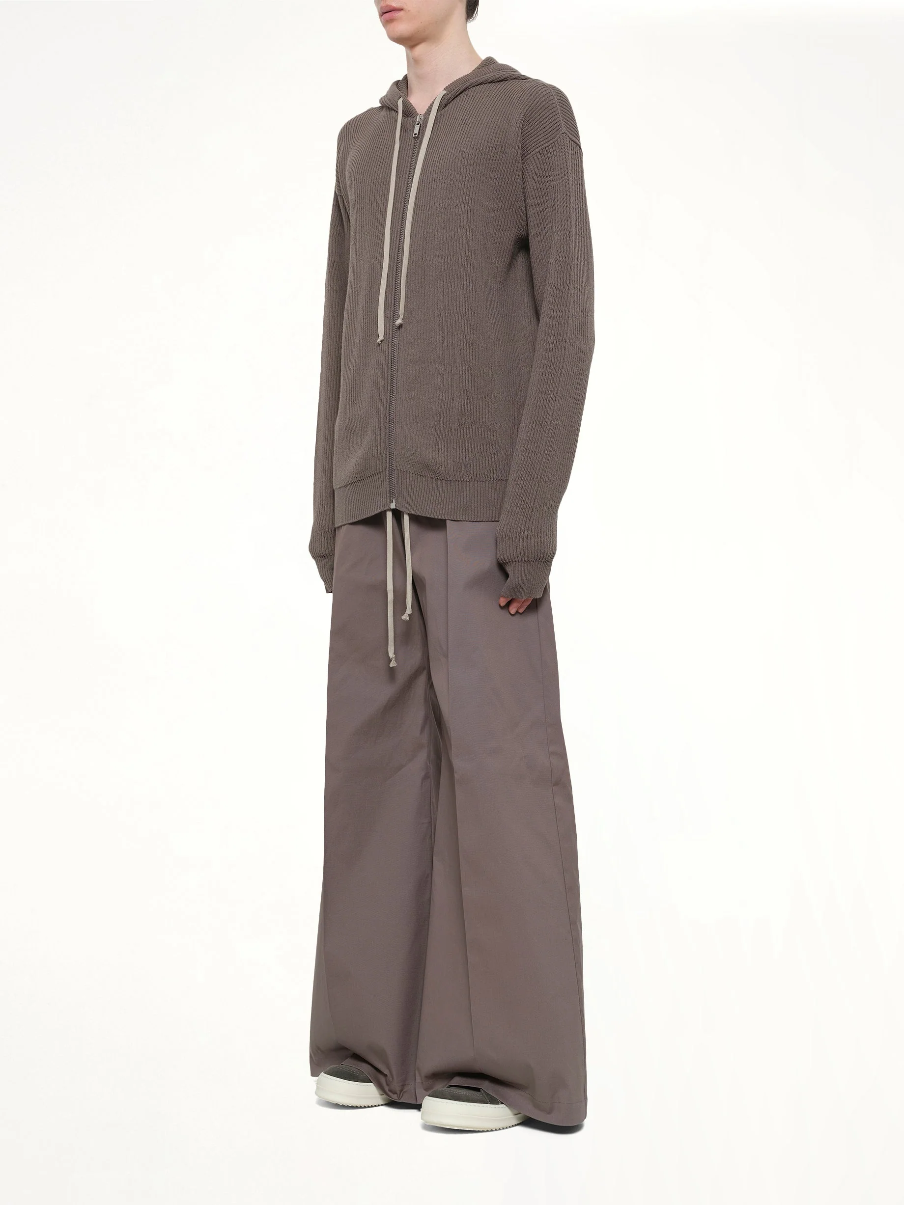 Zipped Hoodie in Dust - Image 4