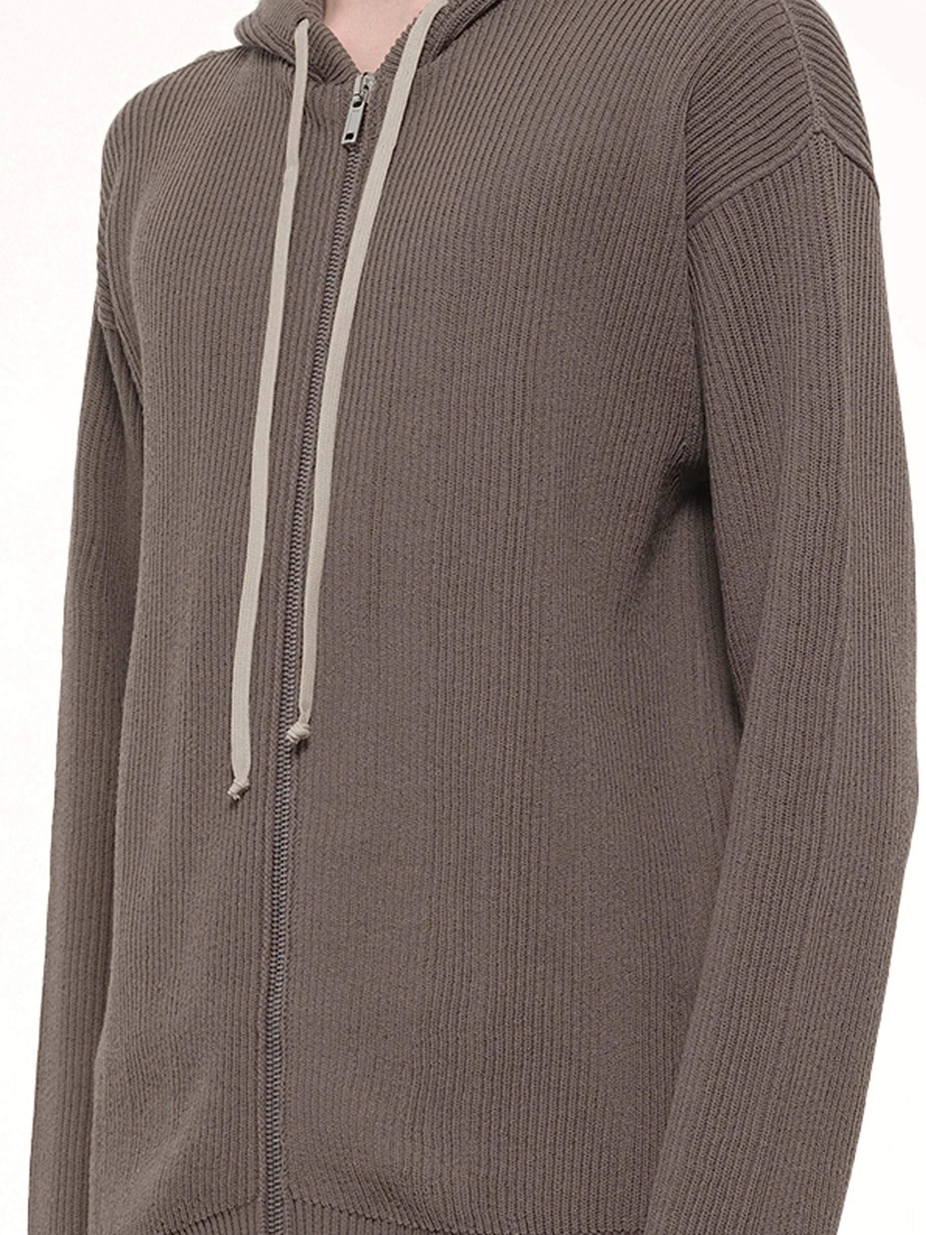 Zipped Hoodie in Dust - Image 8