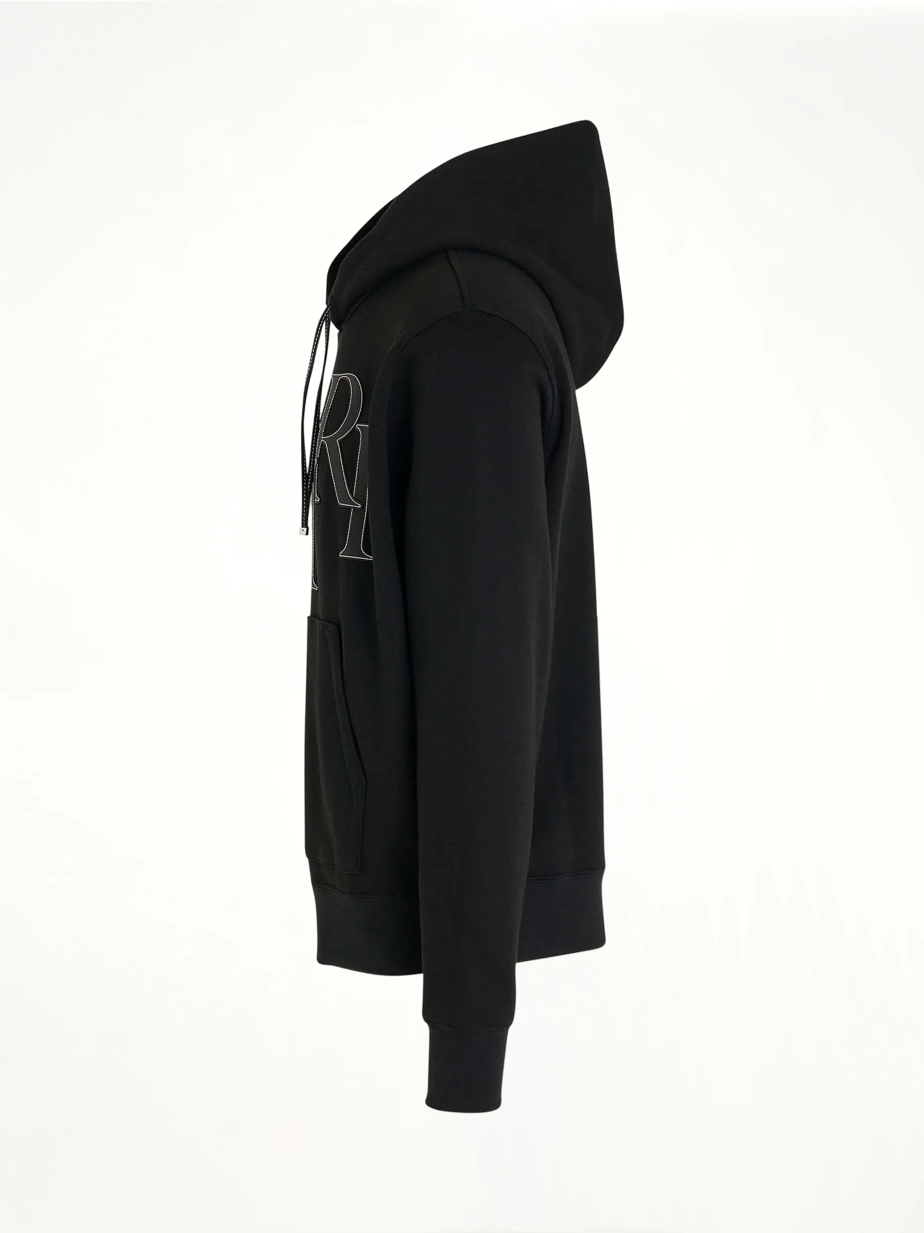 Staggered Logo Hoodie in Black - Image 3