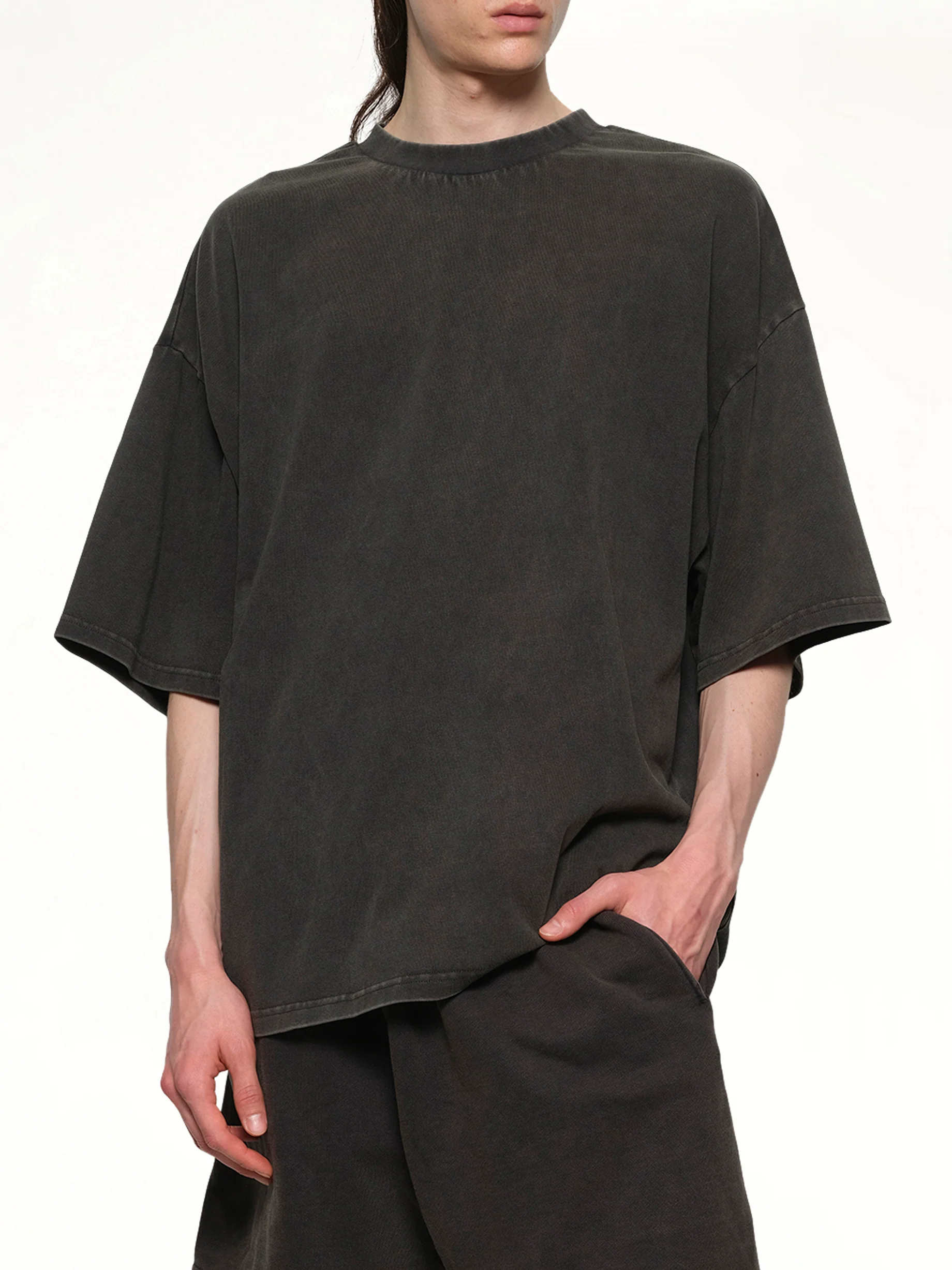 Standard Sweatshorts in Washed Black - Image 6