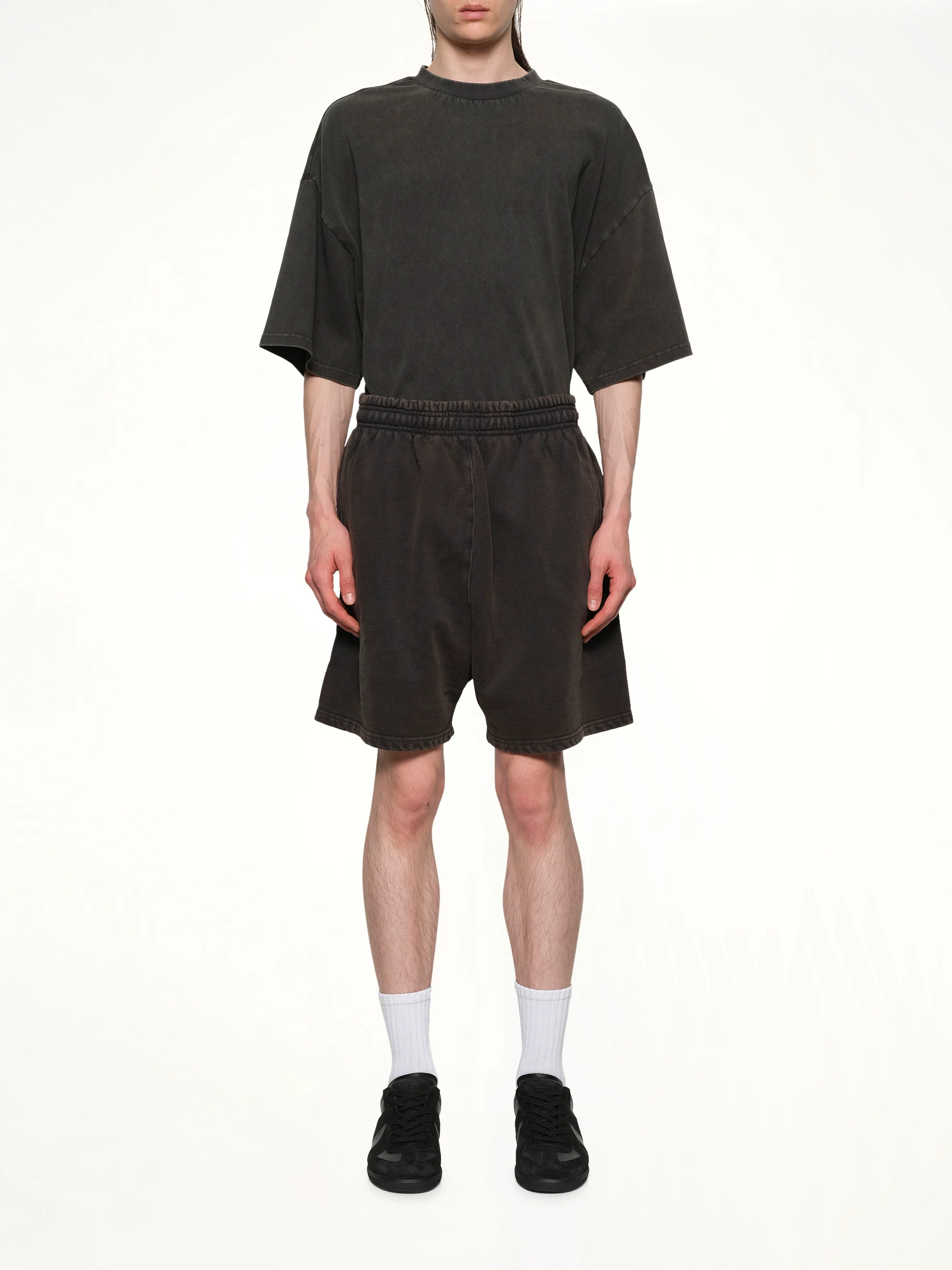 Standard Sweatshorts in Washed Black - Image 7