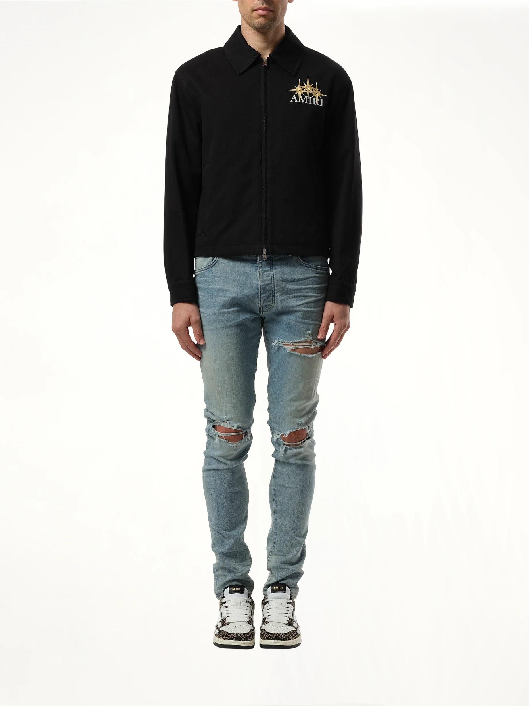 Starburst Zip Blouson in Black - Image 4