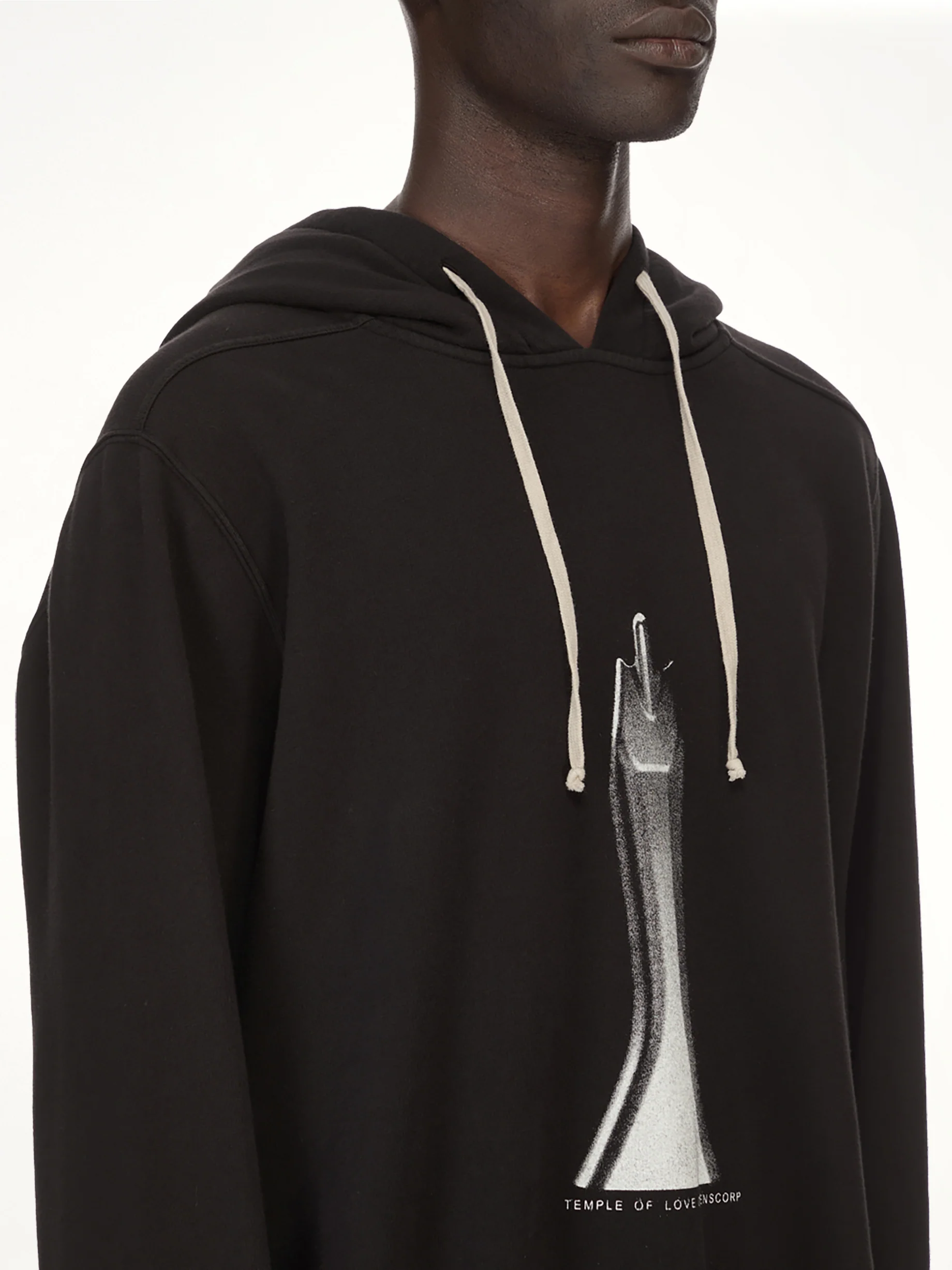 Statue Oversized Hoodie in Black/Milk - Image 6
