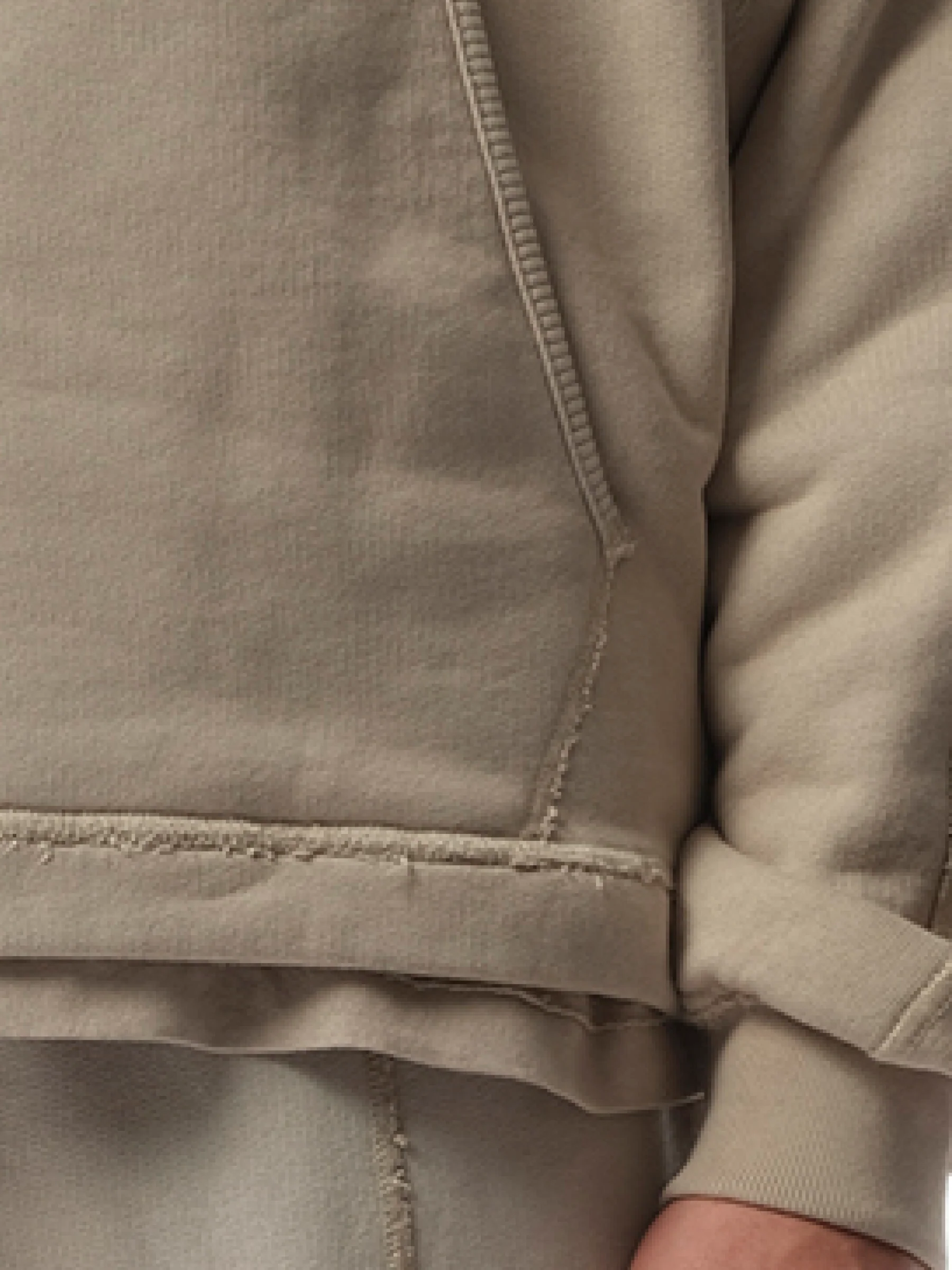 Step Hem Hoodie in Oat - Image 3