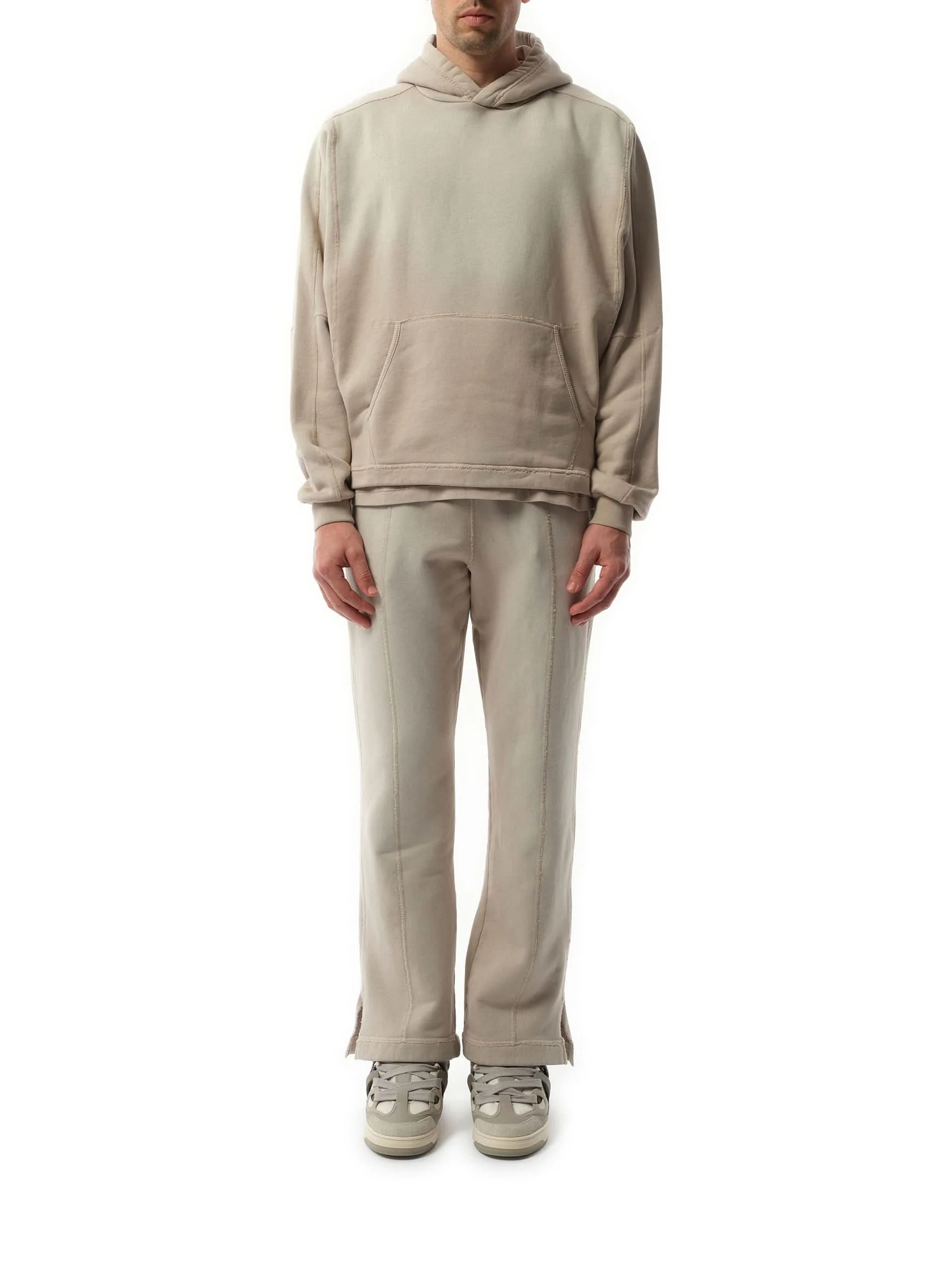 Step Hem Hoodie in Oat - Image 4
