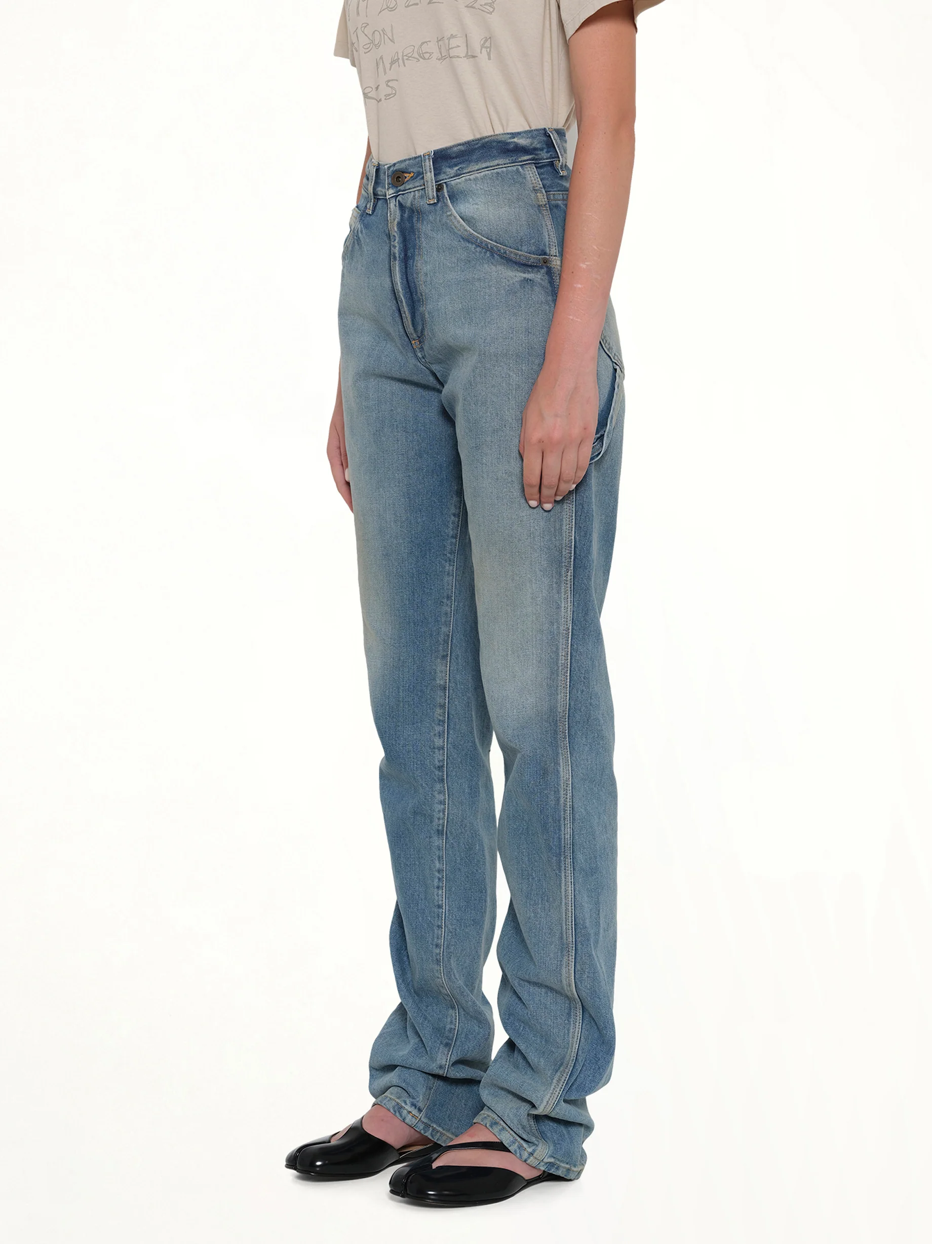 Straight 5 Pocket Jeans in Light Blue Indigo - Image 3