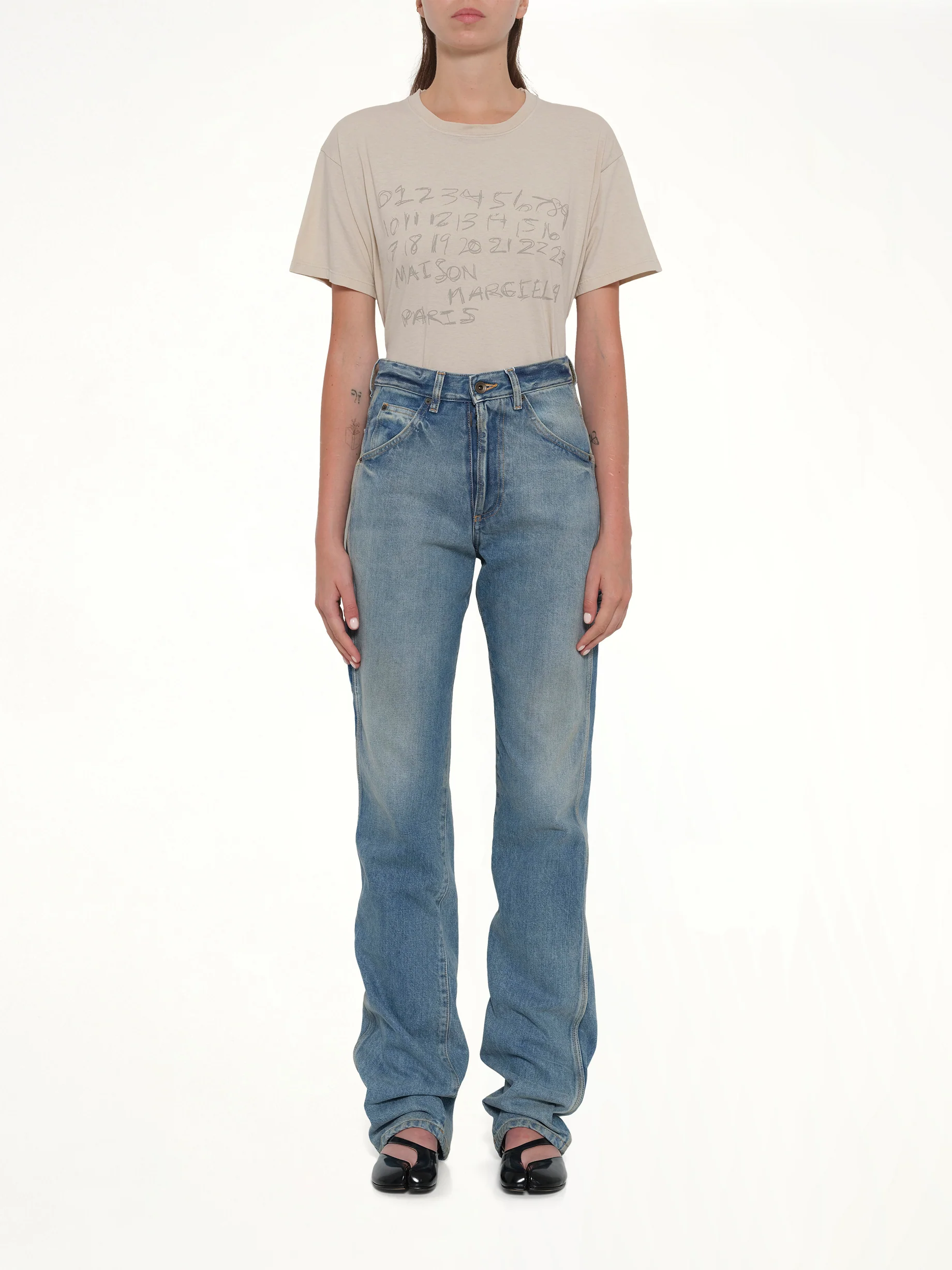 Straight 5 Pocket Jeans in Light Blue Indigo - Image 7
