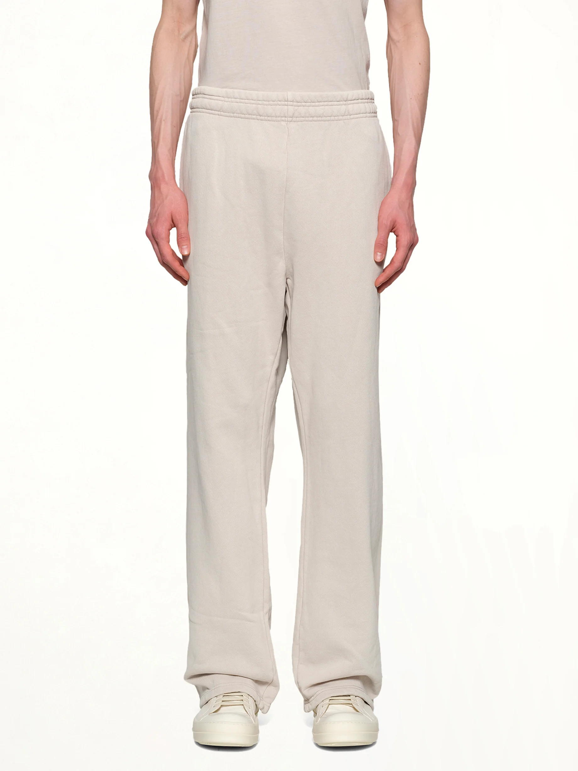 Straight Leg Sweatpants in Off White