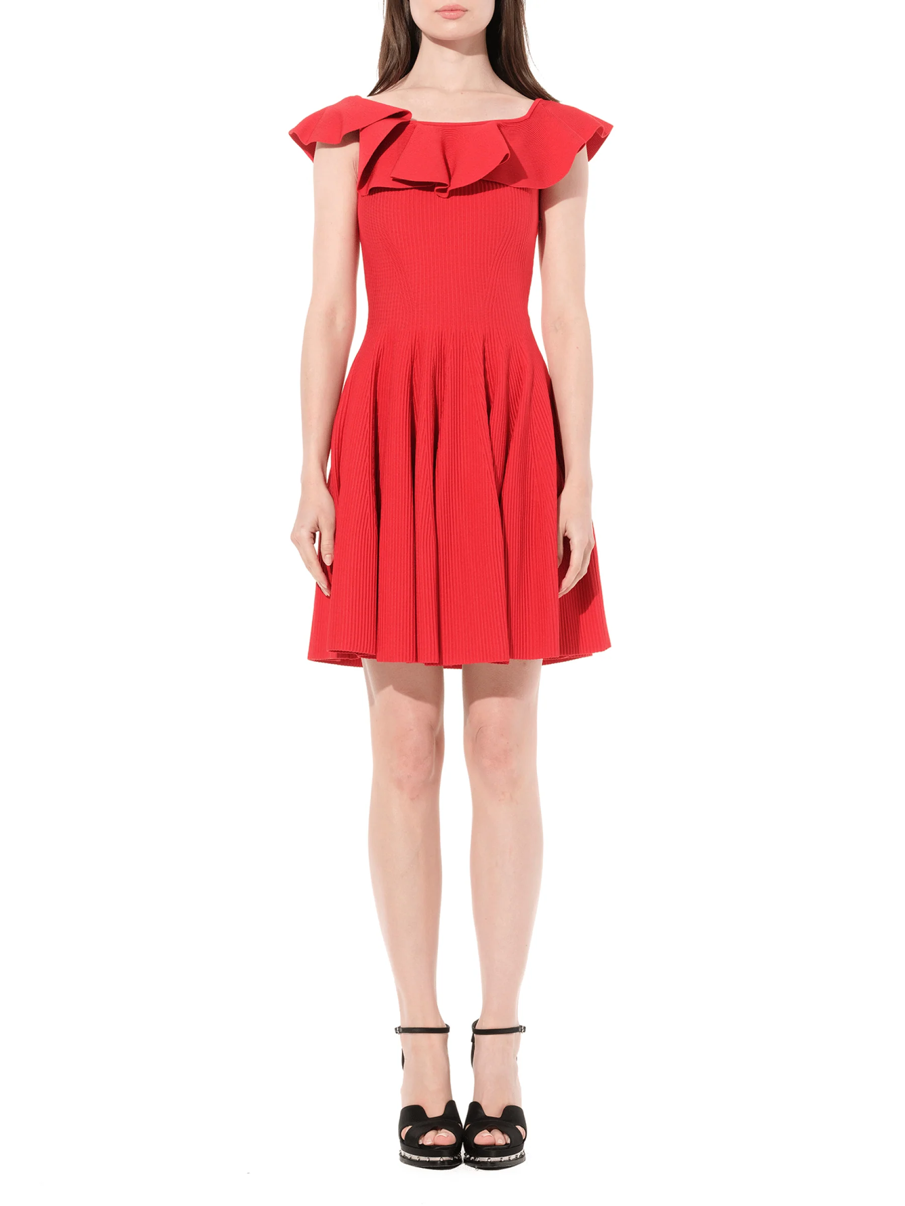 Stretch Mini Dress in Red - Image 4