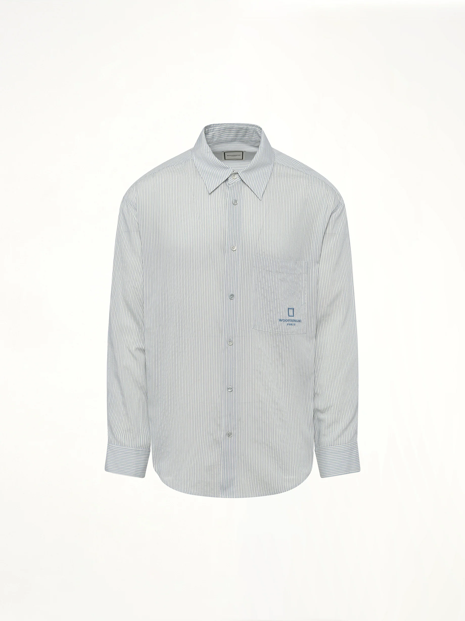 Stripe Button Up Shirt in Blue - Image 2