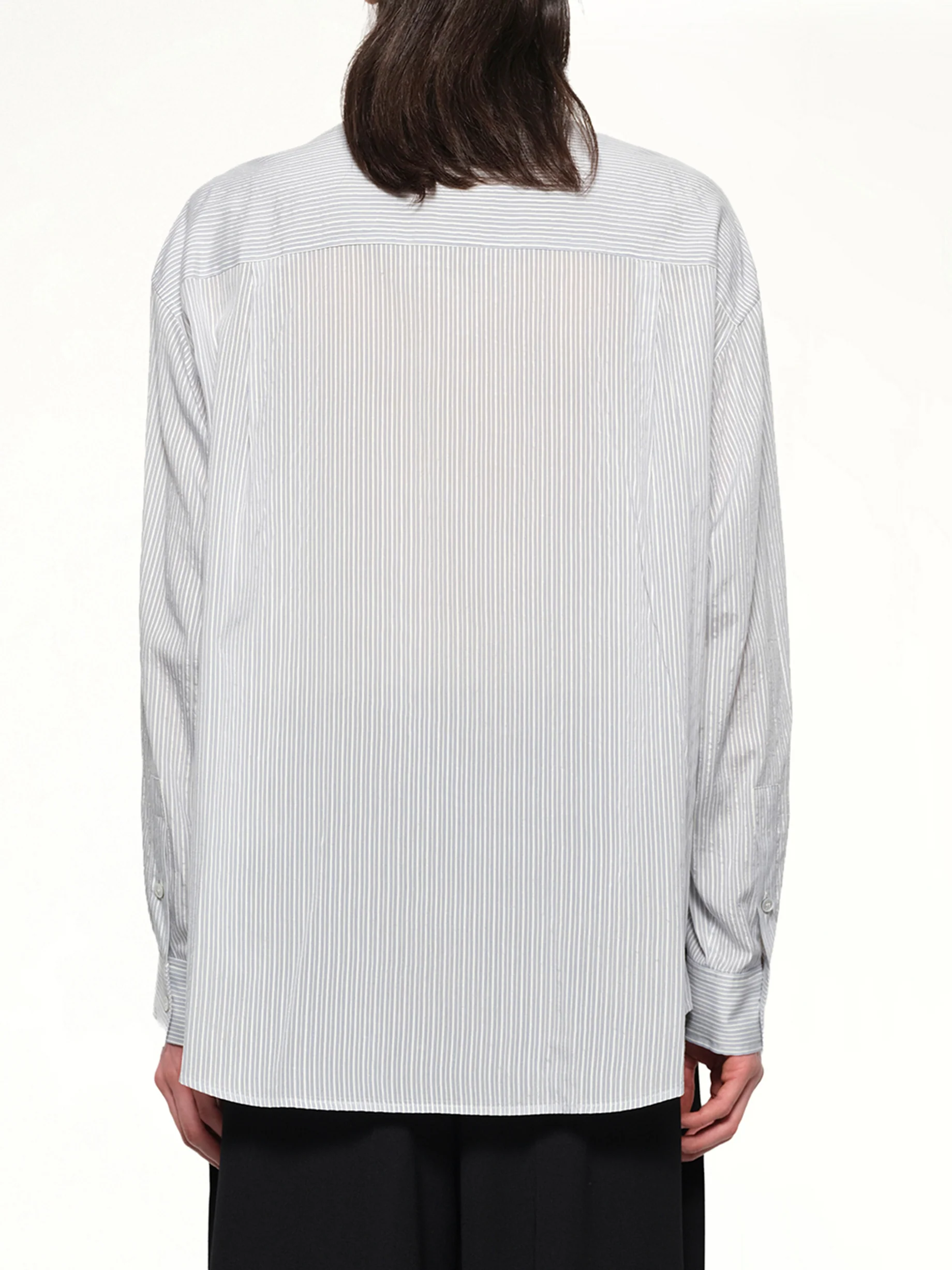 Stripe Button Up Shirt in Blue - Image 5