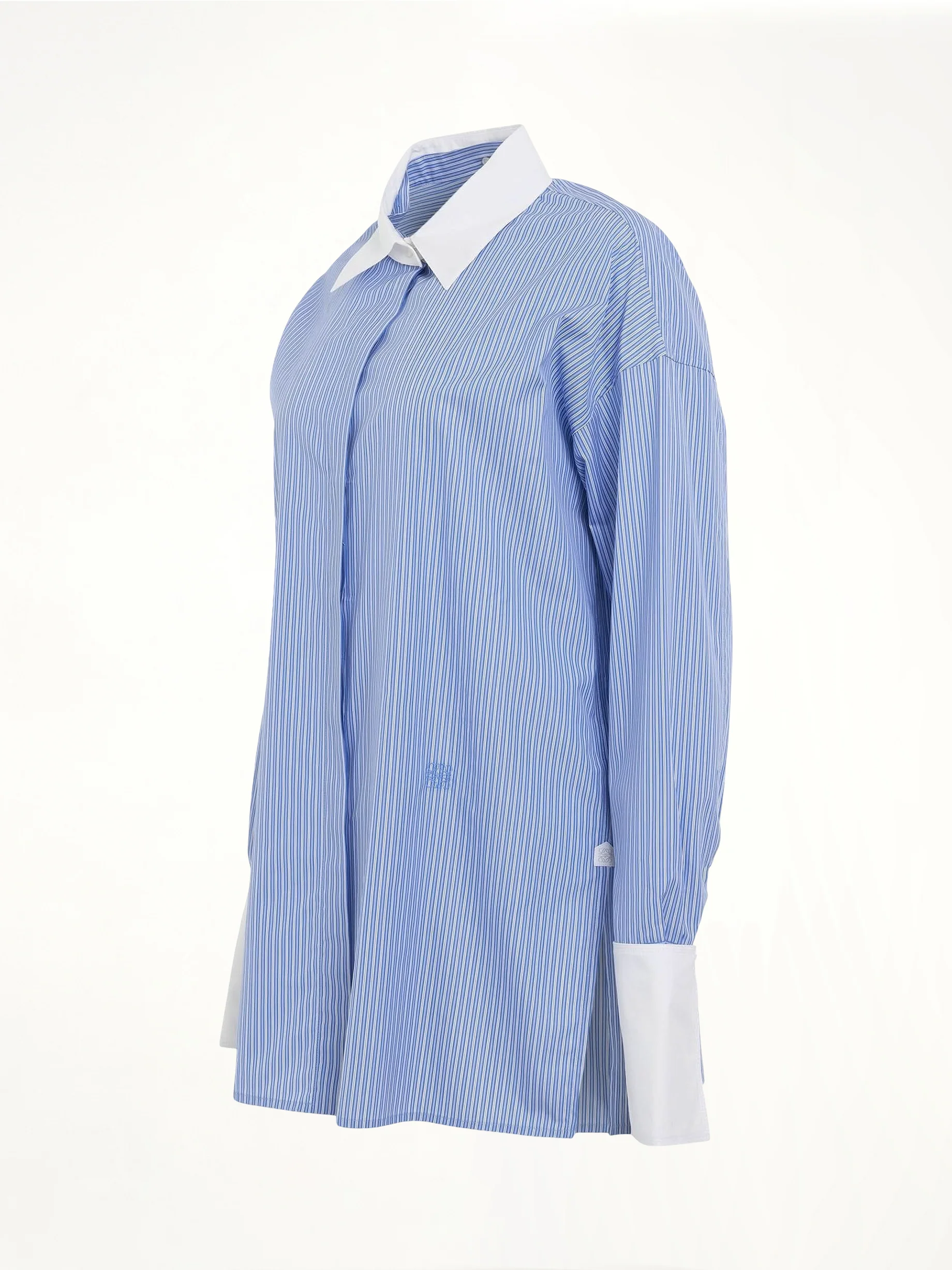 Stripe Long Shirt in Blue/White - Image 2