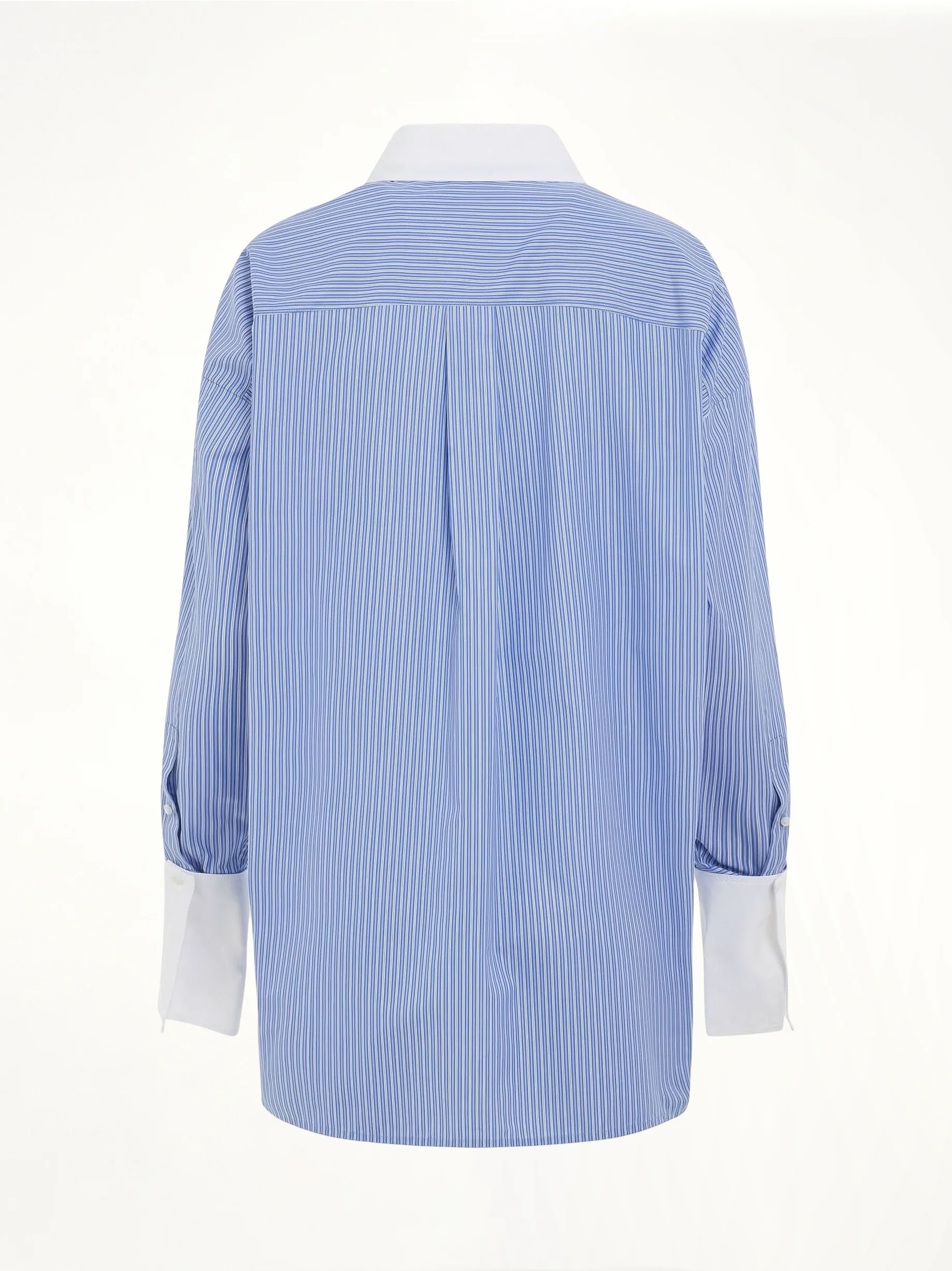Stripe Long Shirt in Blue/White - Image 4