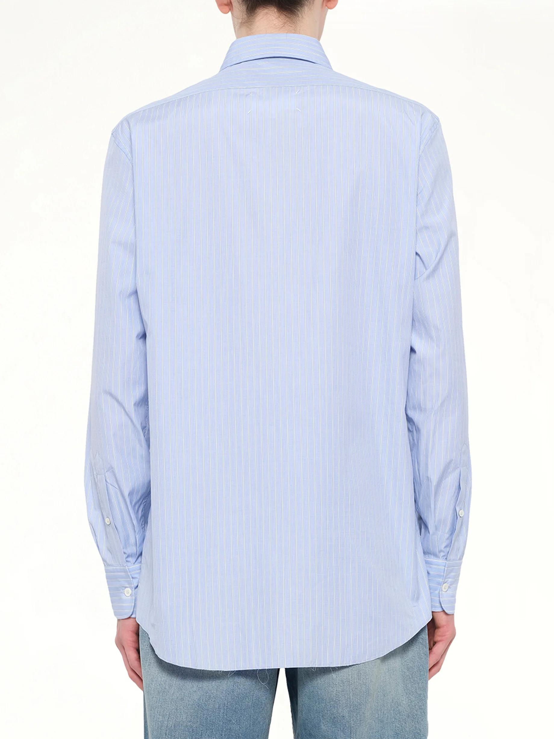 Stripe Long Sleeve Shirt in Blue - Image 5
