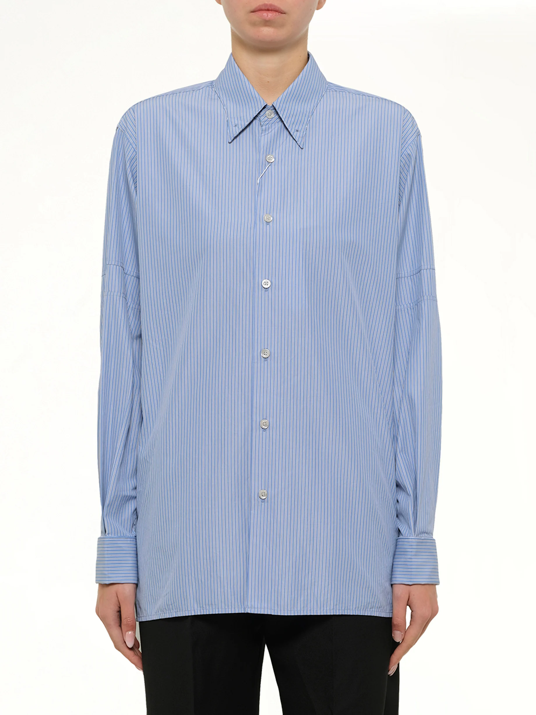 Stripe Shirt in Light Blue/Grey