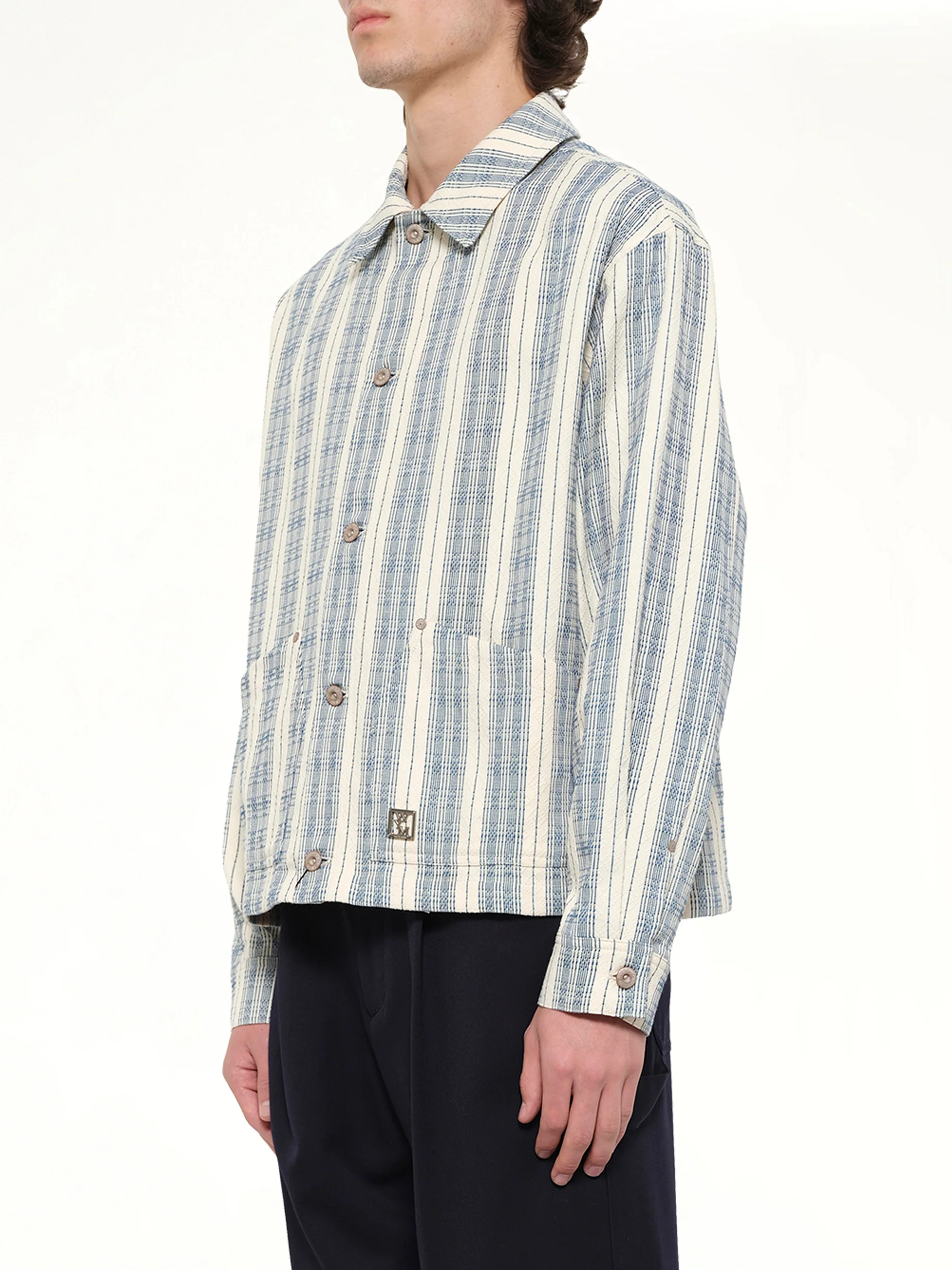 Stripe Shirt in White - Image 3