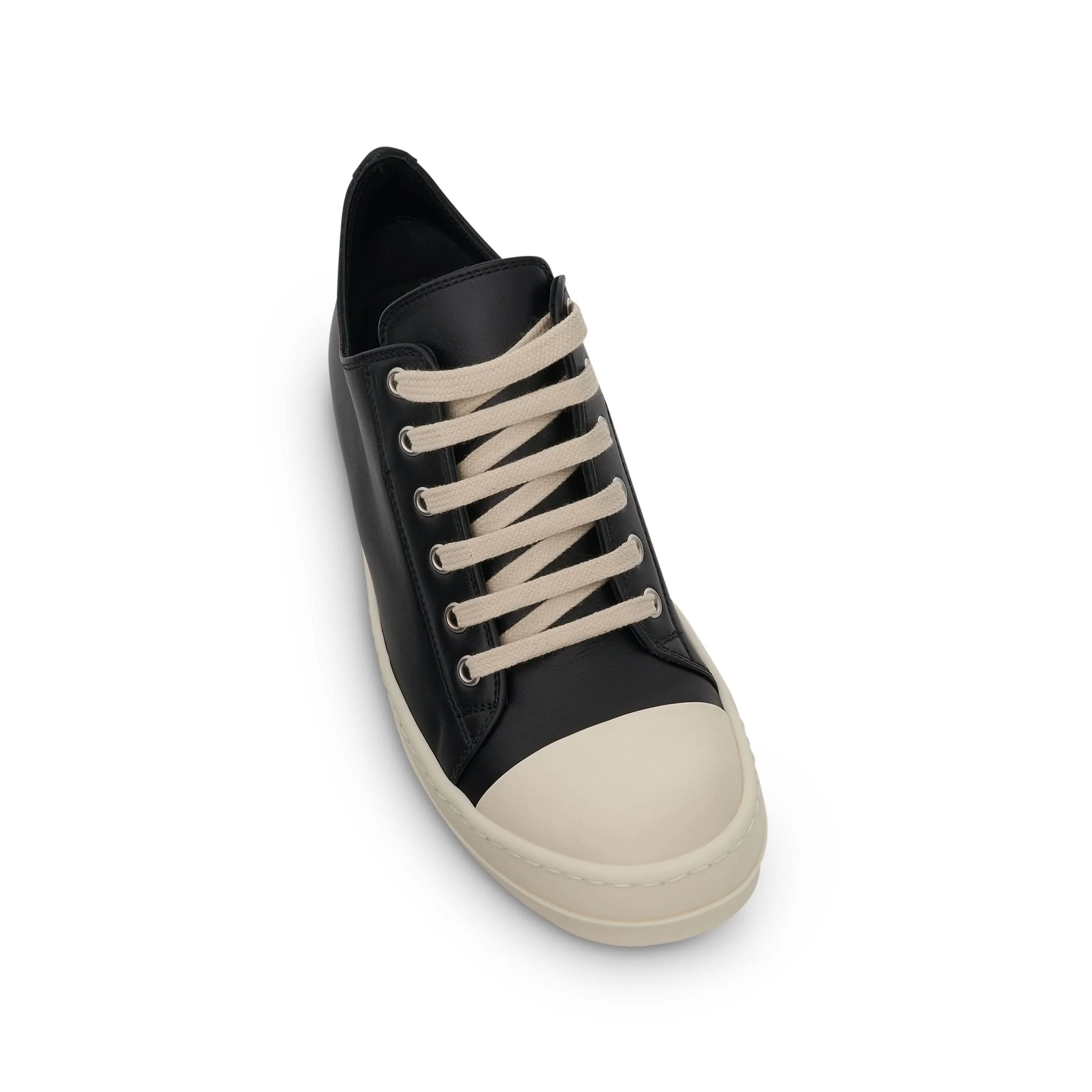 Strobe Leather Sneaker in Black/Milk - Image 3