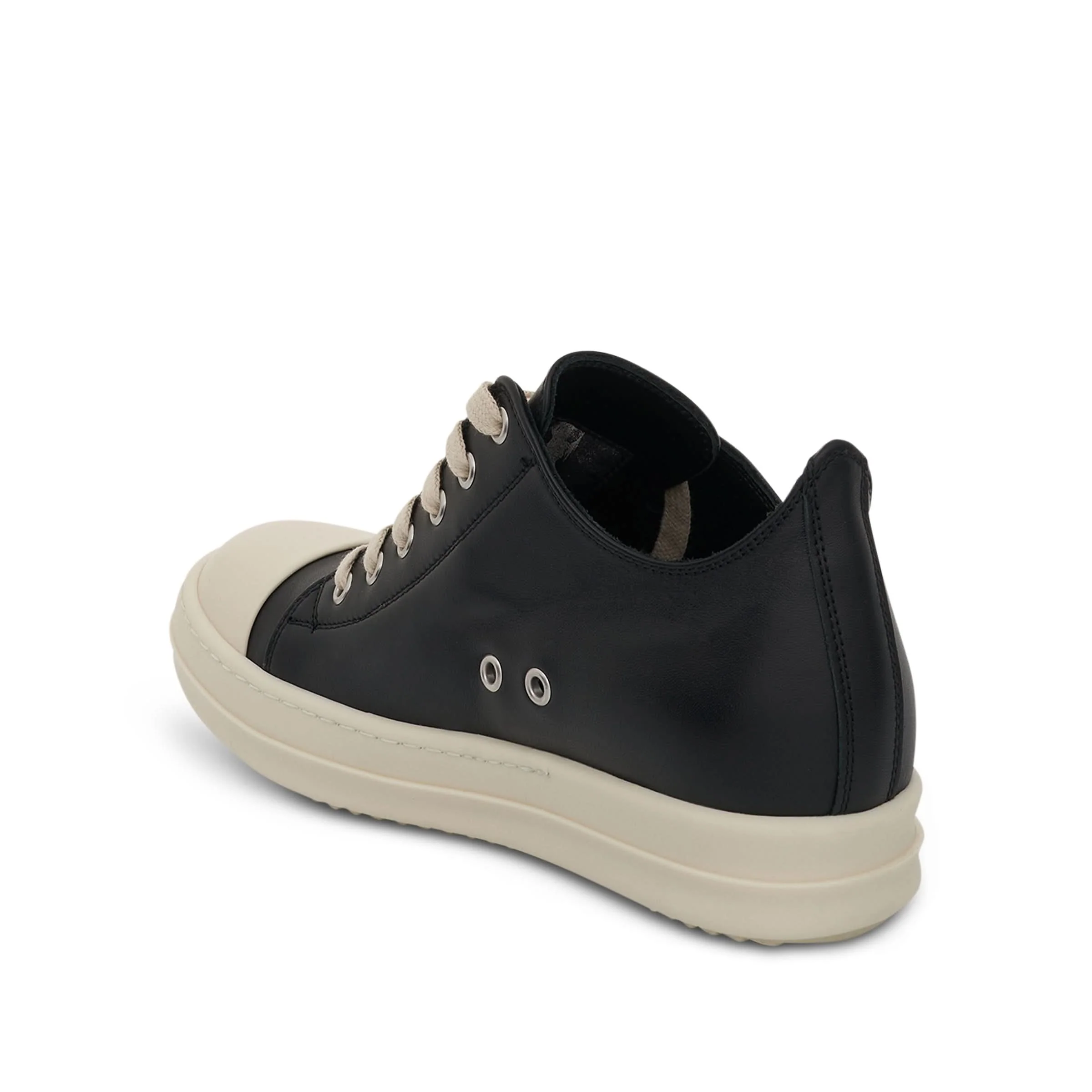 Strobe Leather Sneaker in Black/Milk - Image 4
