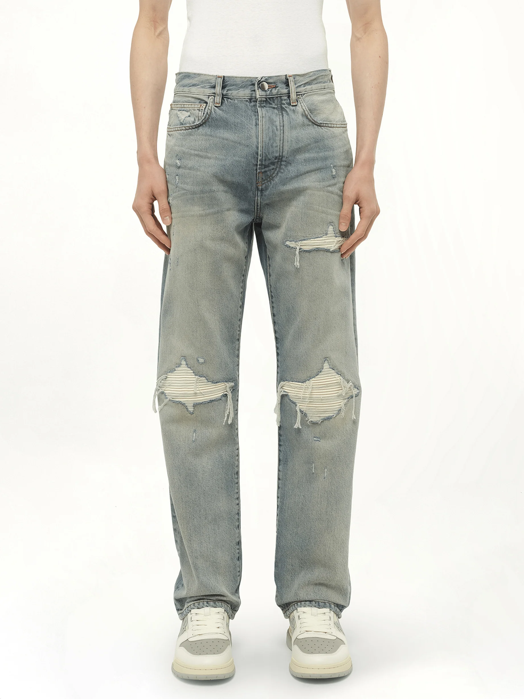 Suede Straight MX1 Jeans in Antique Indigo