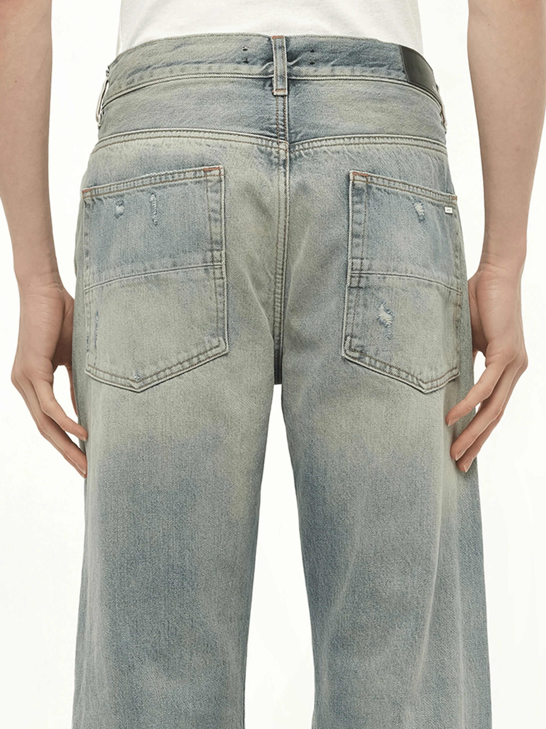 Suede Straight MX1 Jeans in Antique Indigo - Image 3