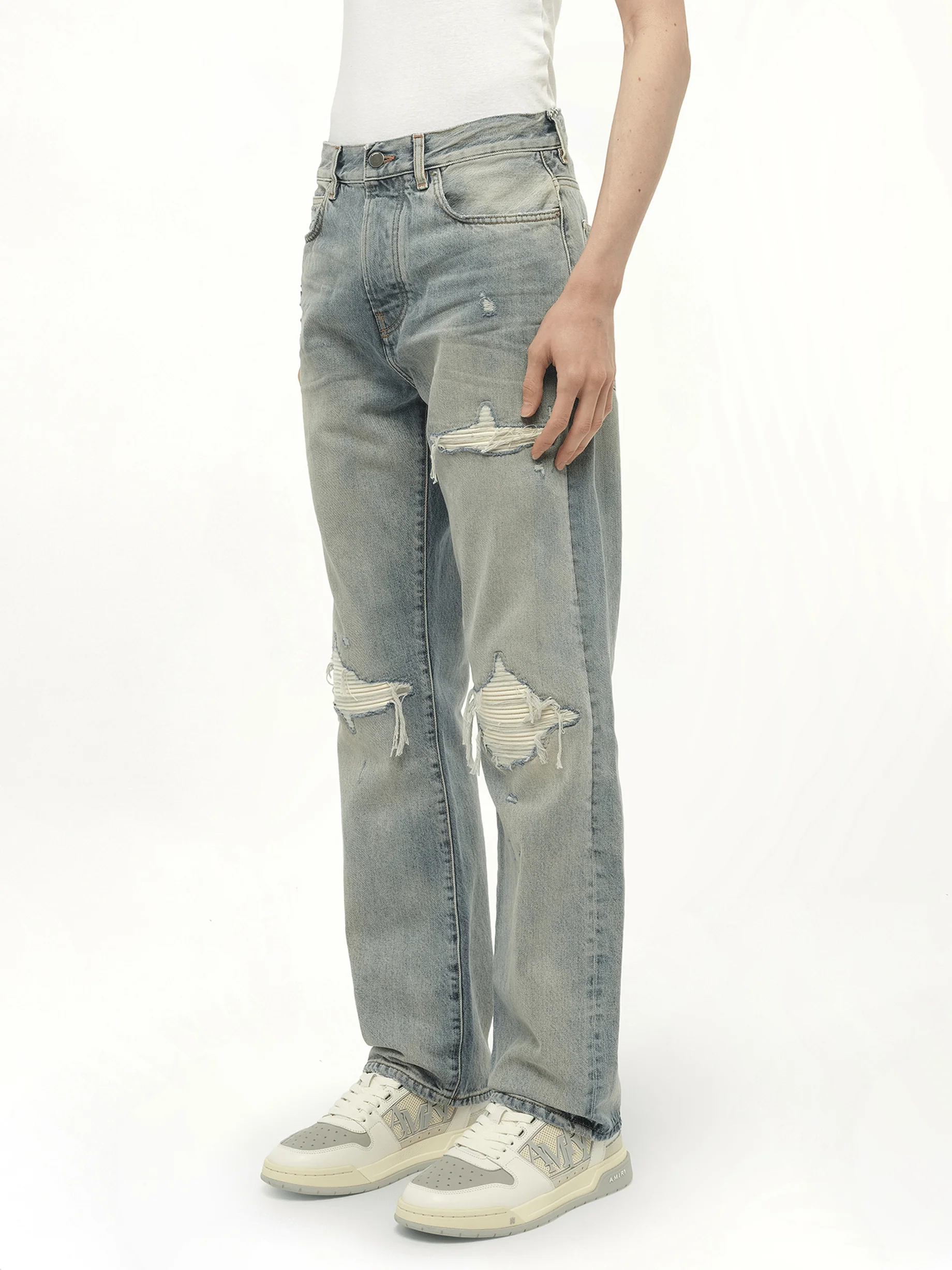 Suede Straight MX1 Jeans in Antique Indigo - Image 5