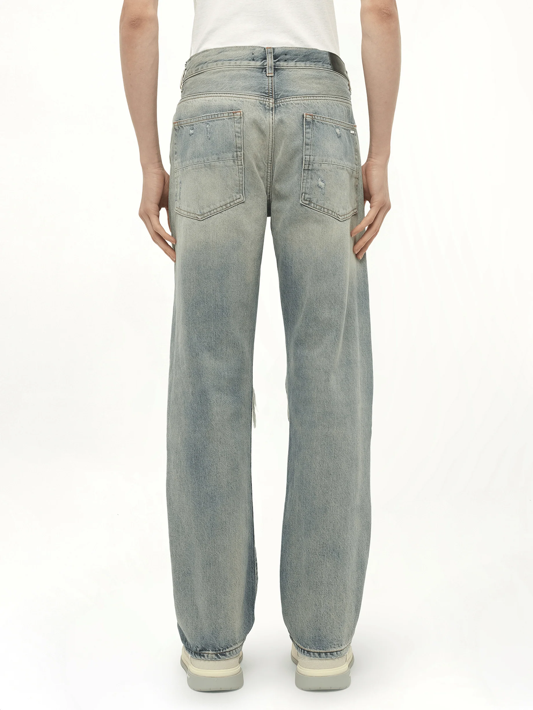 Suede Straight MX1 Jeans in Antique Indigo - Image 6