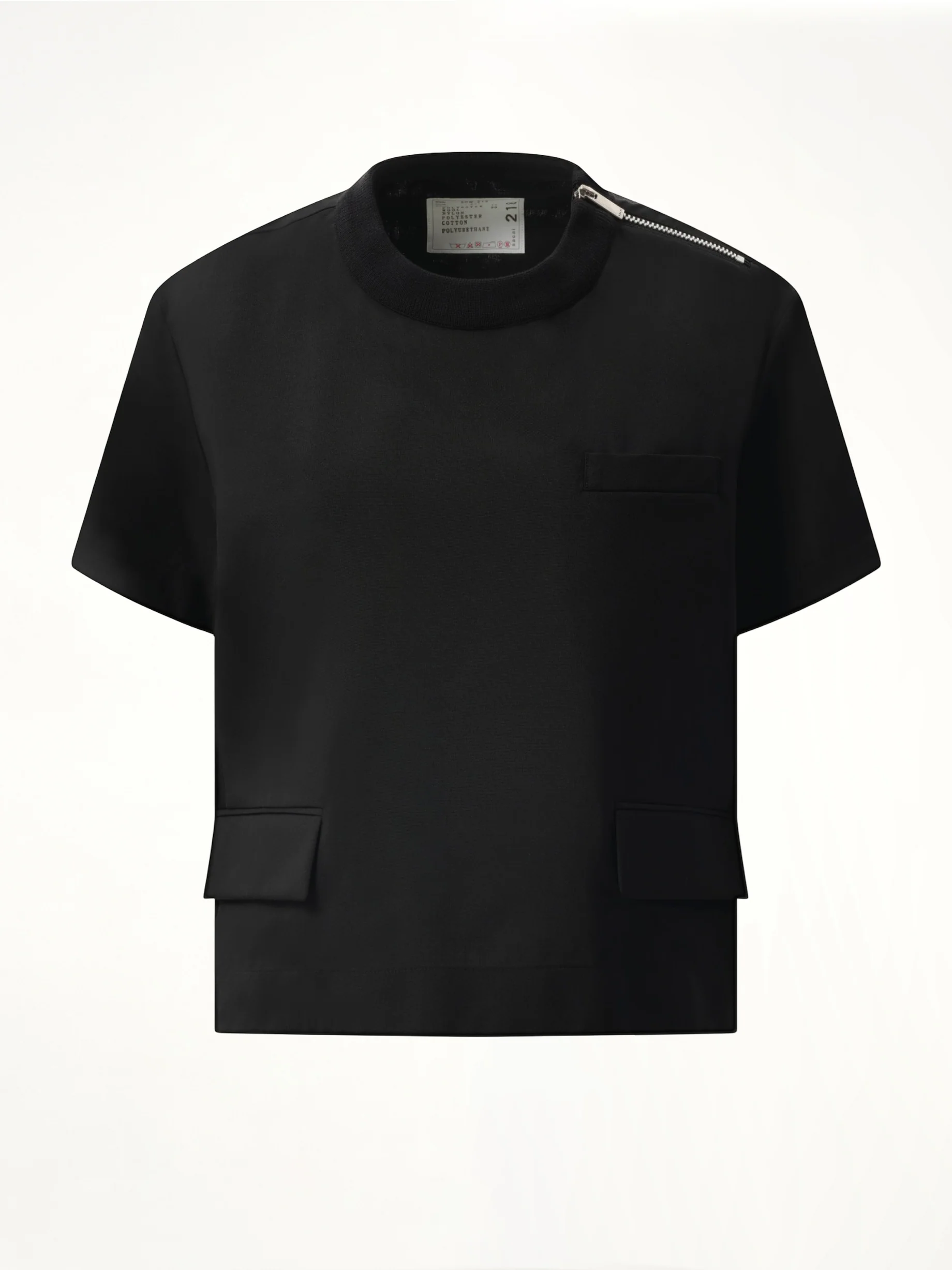 Suiting Short-sleeve Pullover in Black - Image 2