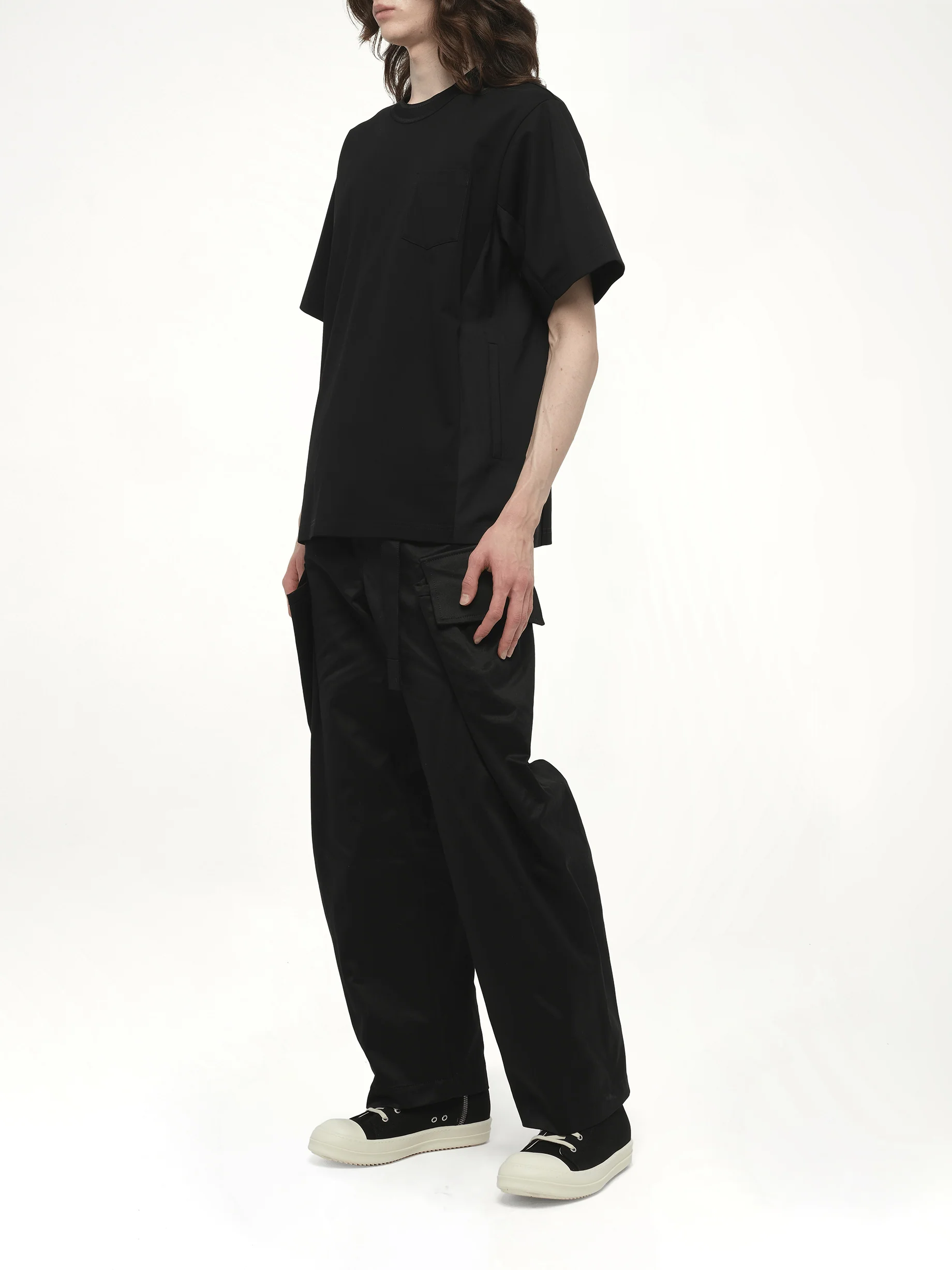 Suiting x Cotton Jersey T-Shirt in Black - Image 4