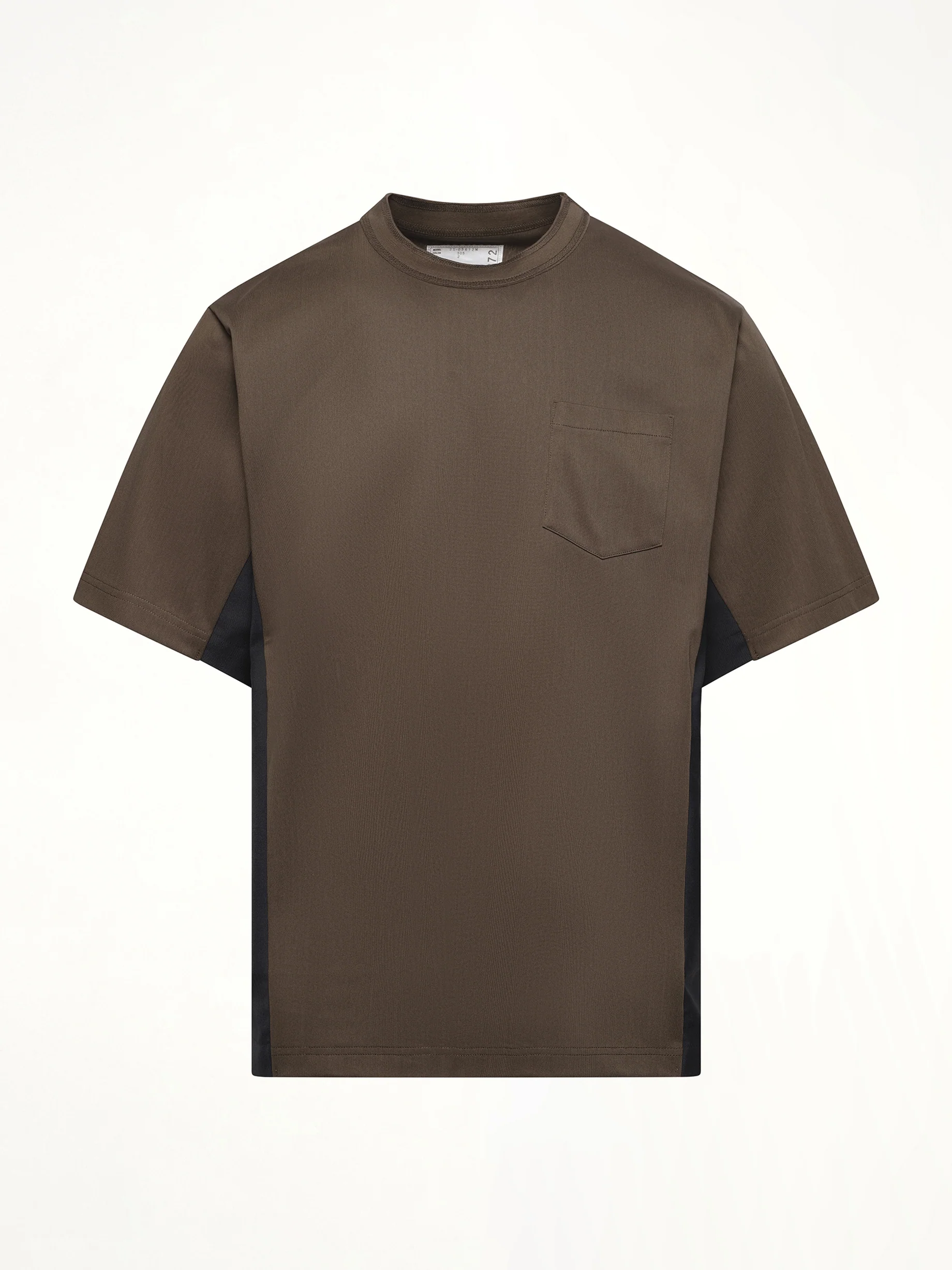 Suiting x Cotton Jersey T-Shirt in Khaki/Navy - Image 2