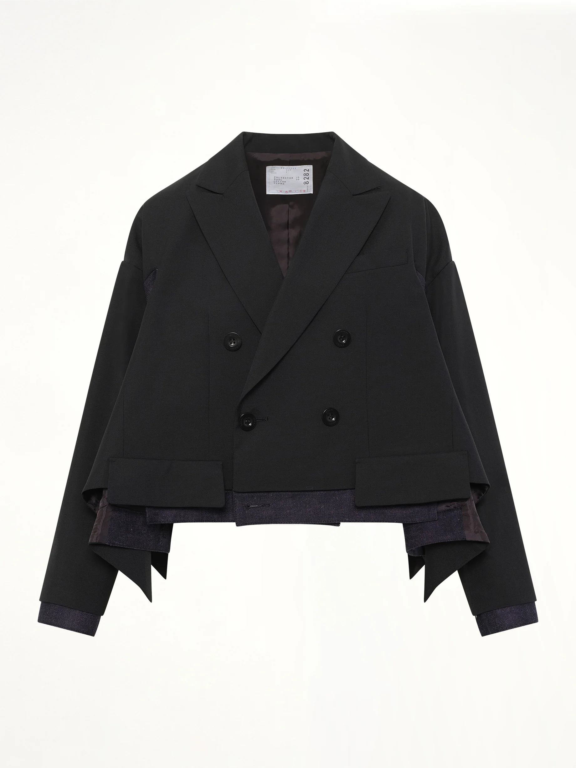 Suiting x Denim Jacket in Black/Indigo - Image 2