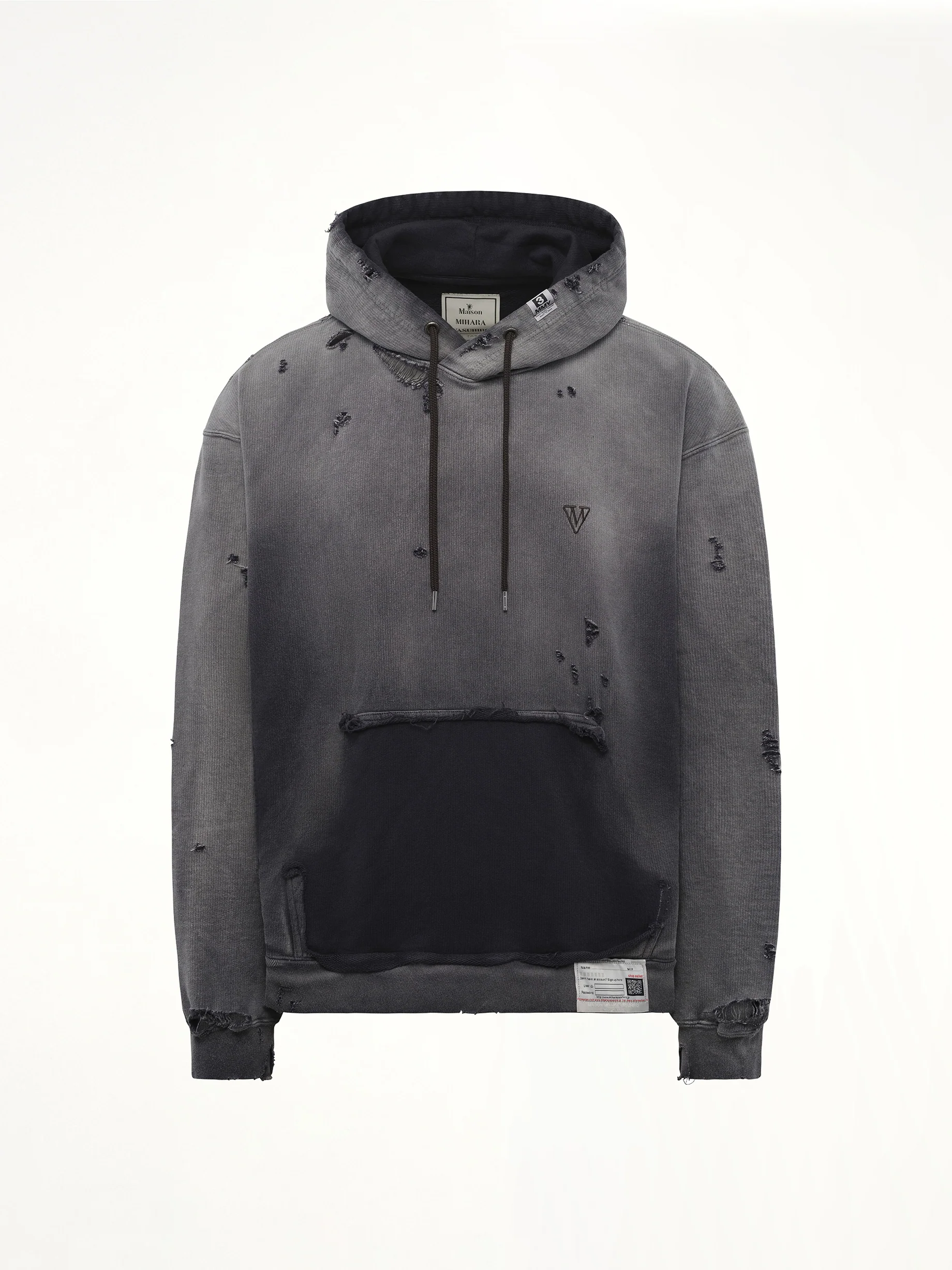 Sun Faded Hoodie in Black - Image 2