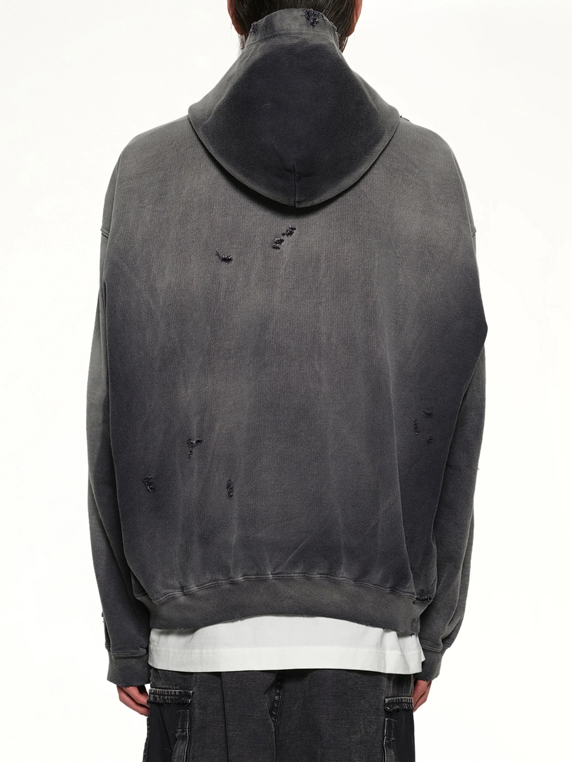 Sun Faded Hoodie in Black - Image 5