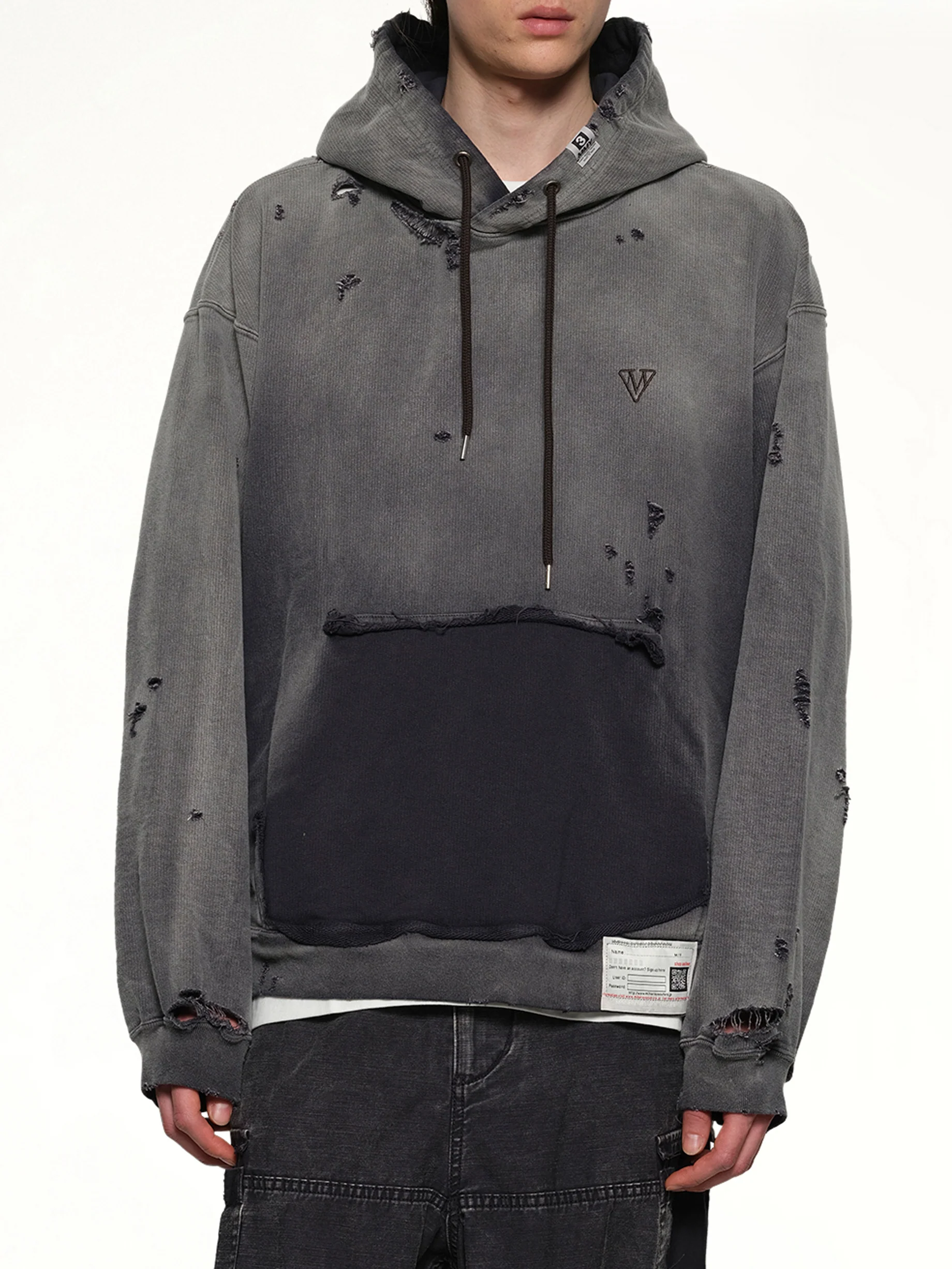 Sun Faded Hoodie in Black - Image 6