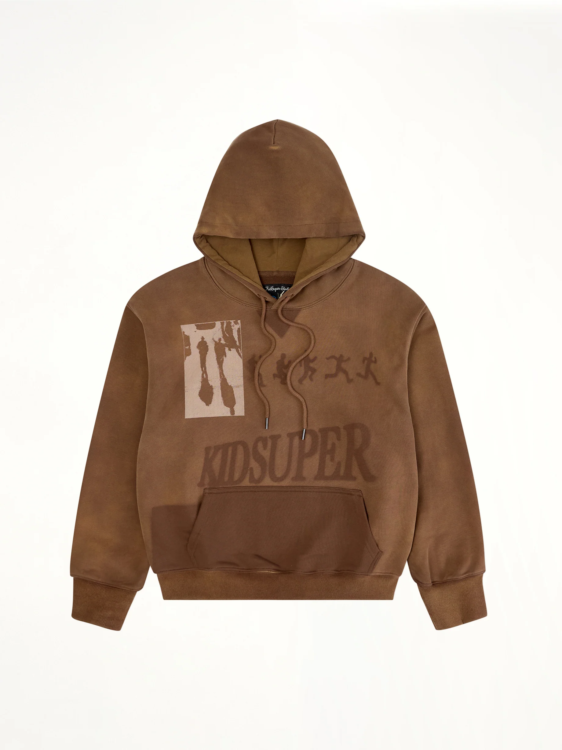 Sun Faded Hoodie in Brown - Image 2
