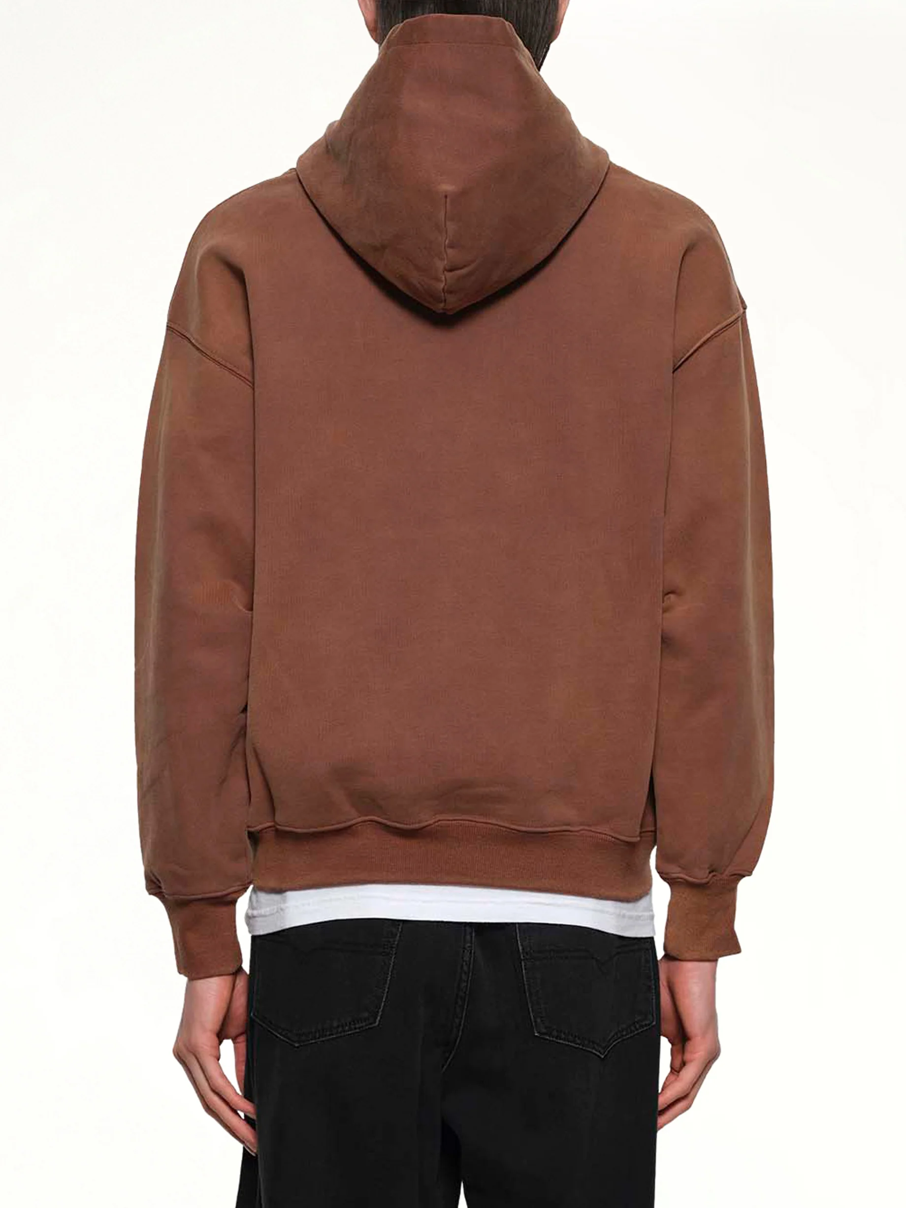 Sun Faded Hoodie in Brown - Image 5