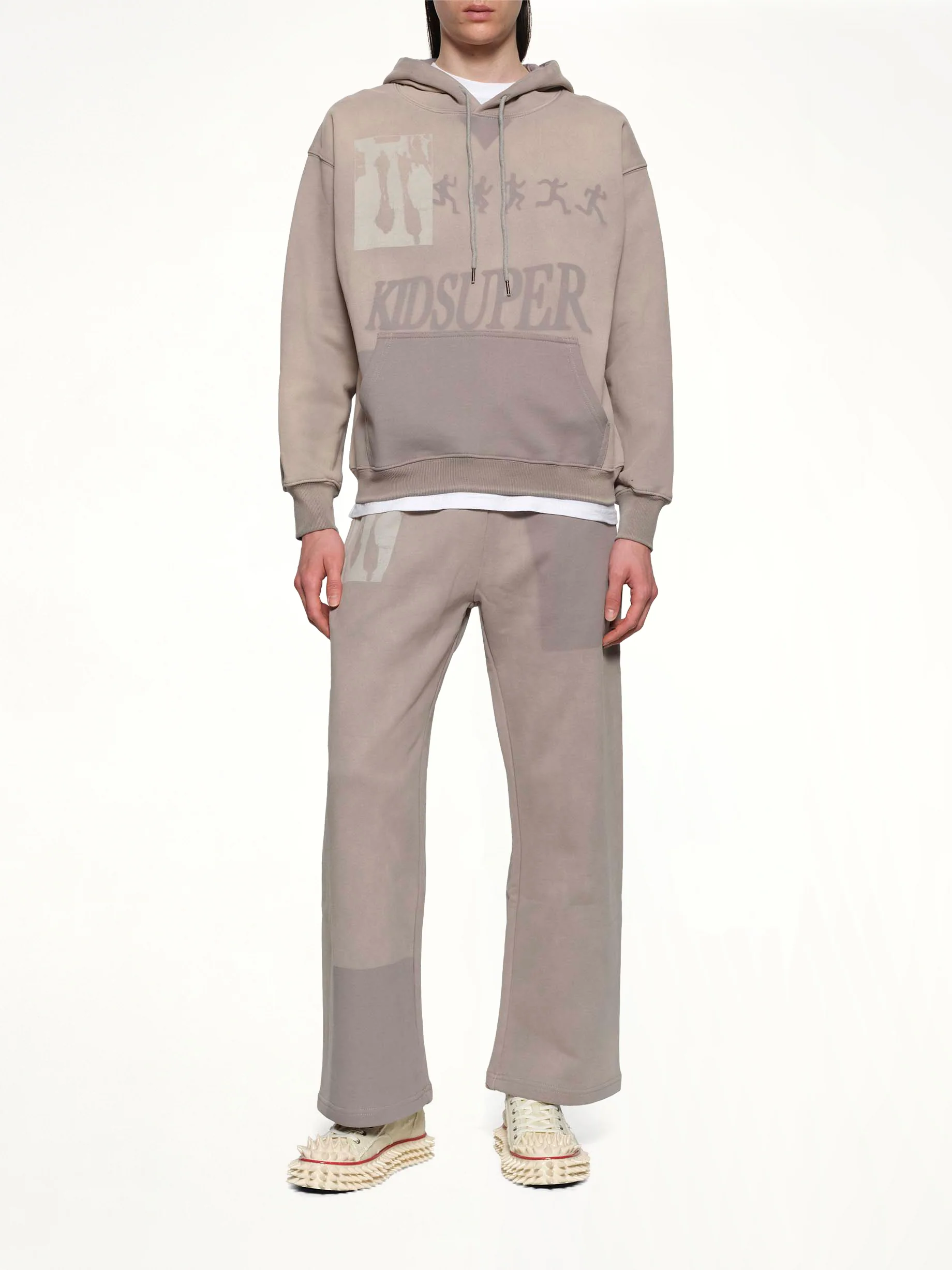 Sun Faded Hoodie in Grey - Image 4