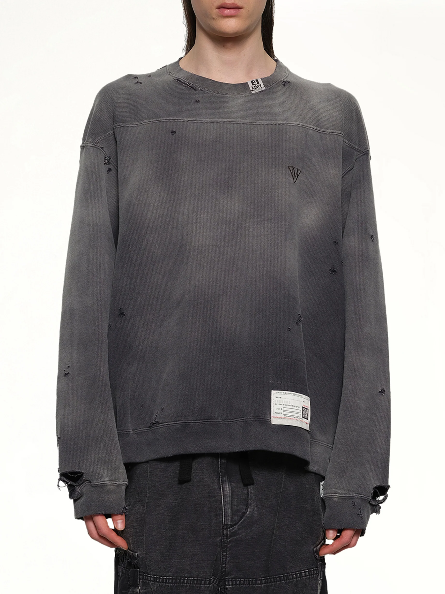 Sun Faded Pullover in Black