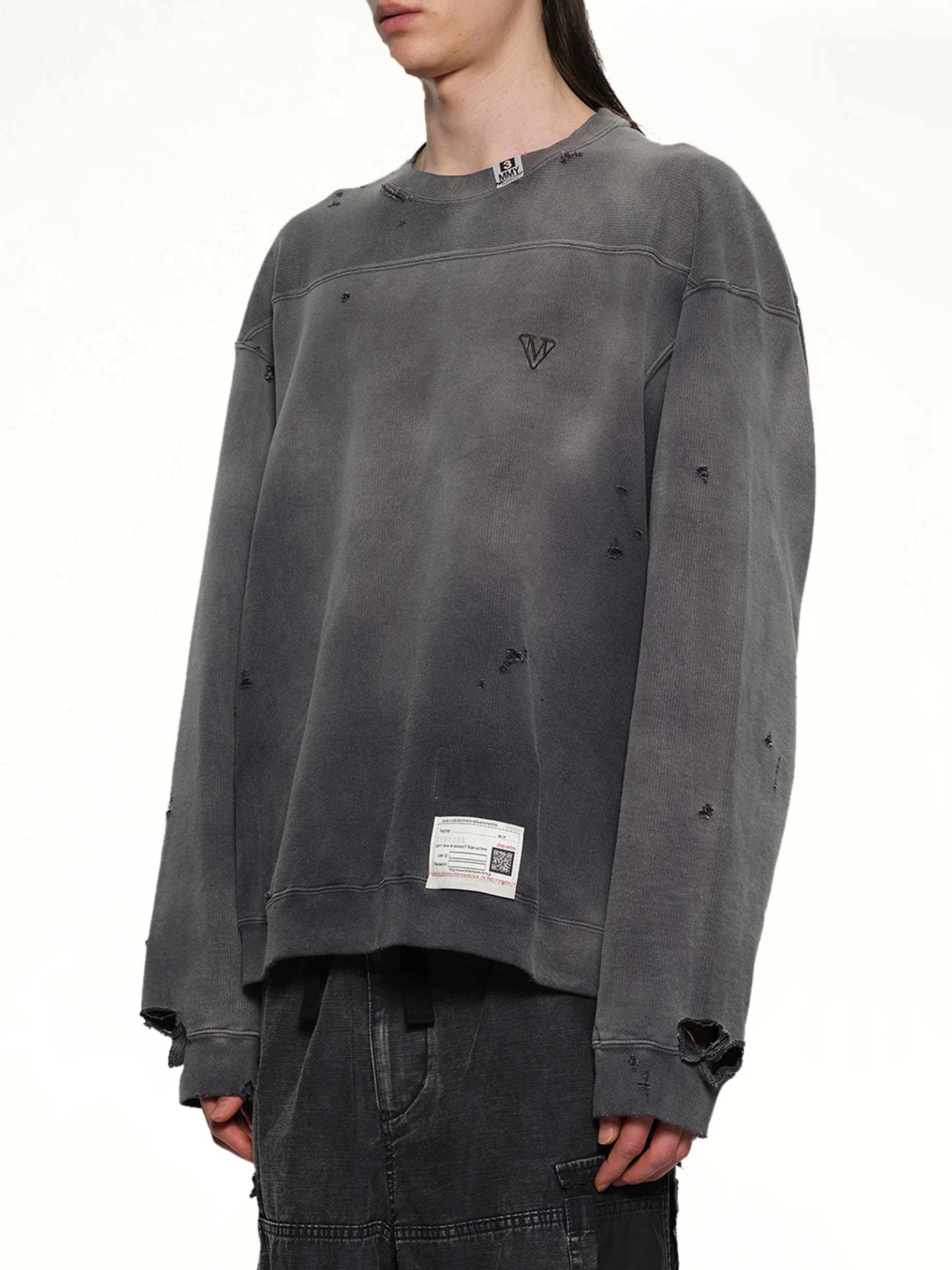 Sun Faded Pullover in Black - Image 3
