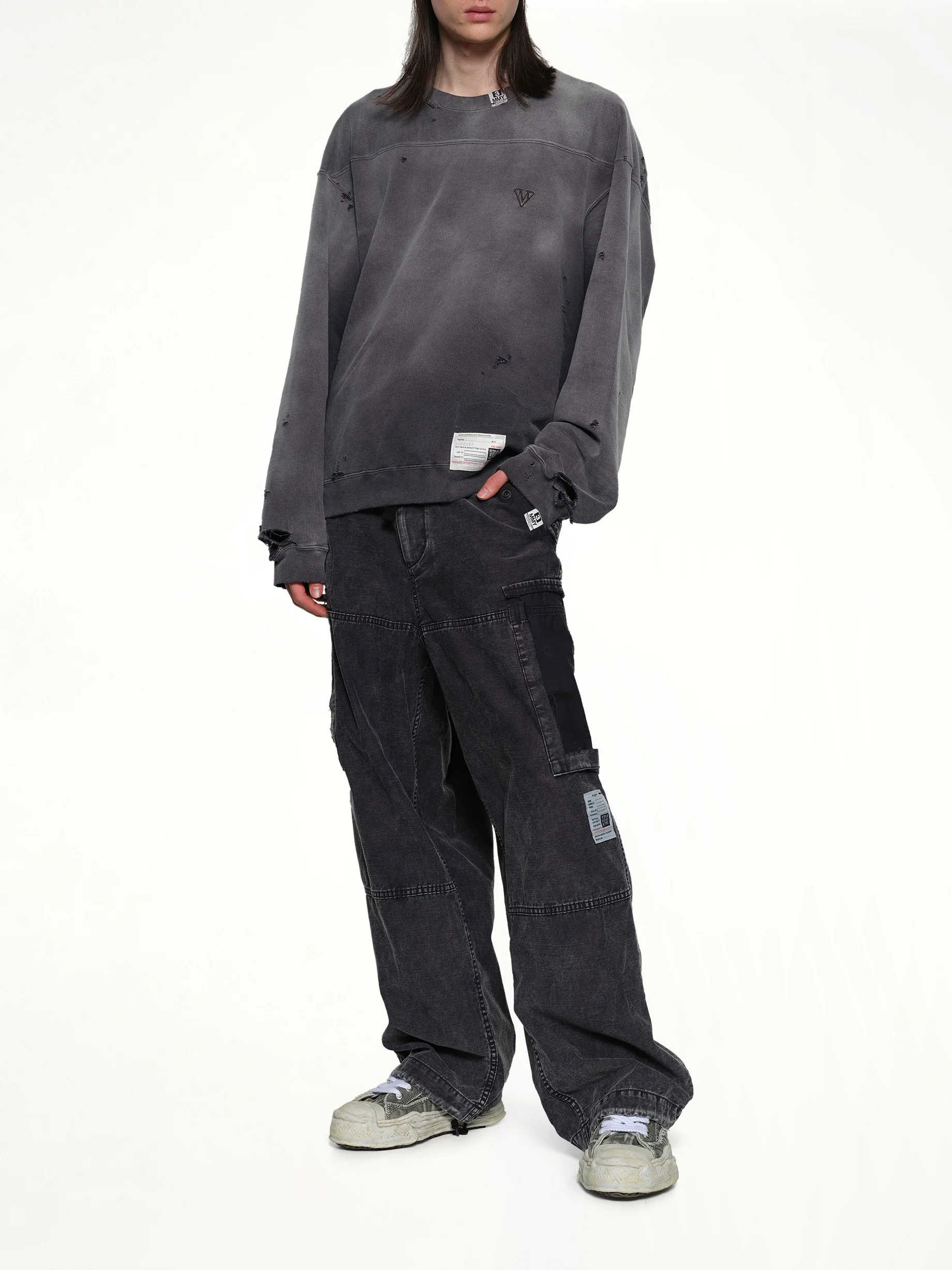 Sun Faded Pullover in Black - Image 4