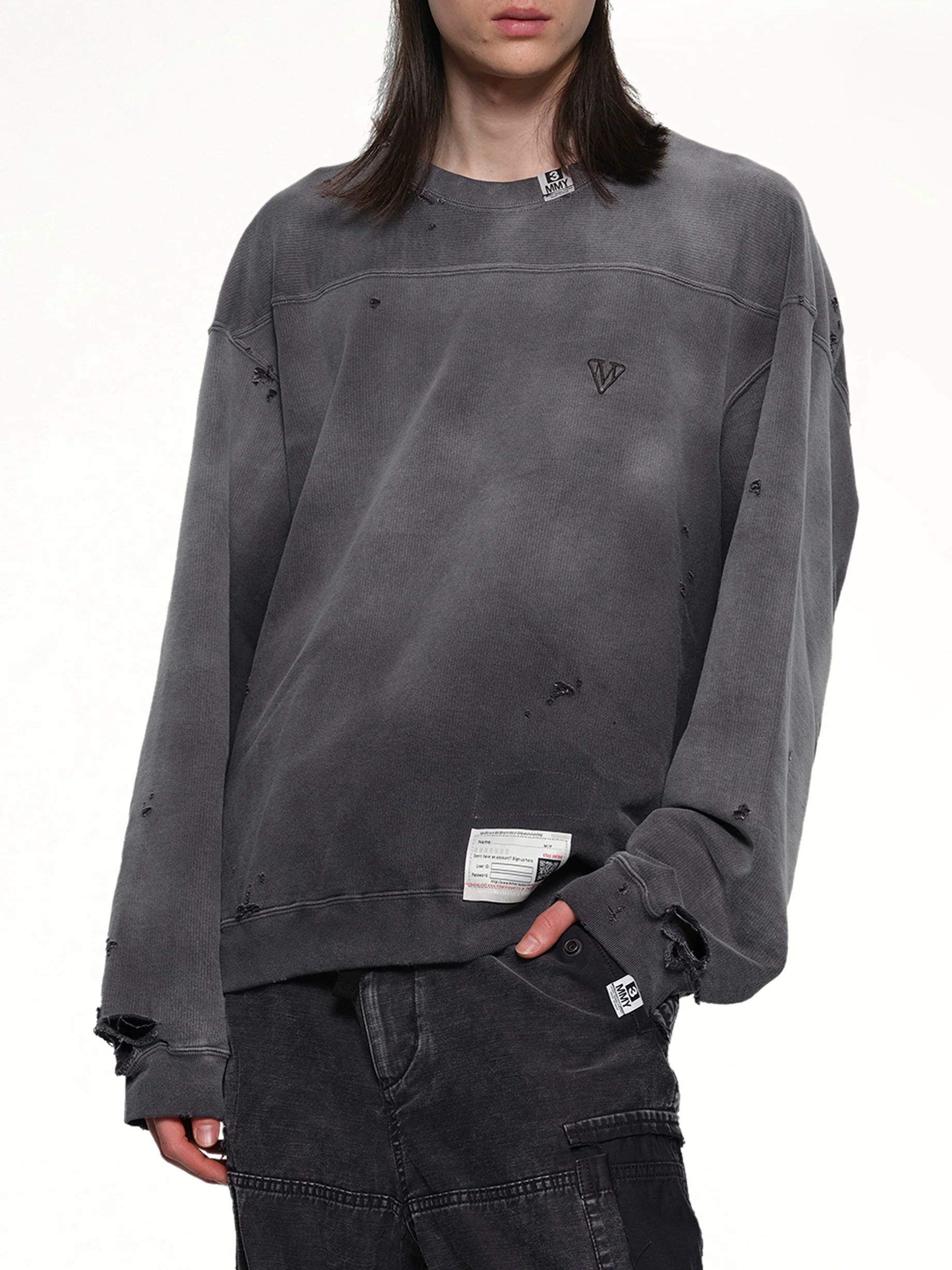 Sun Faded Pullover in Black - Image 6