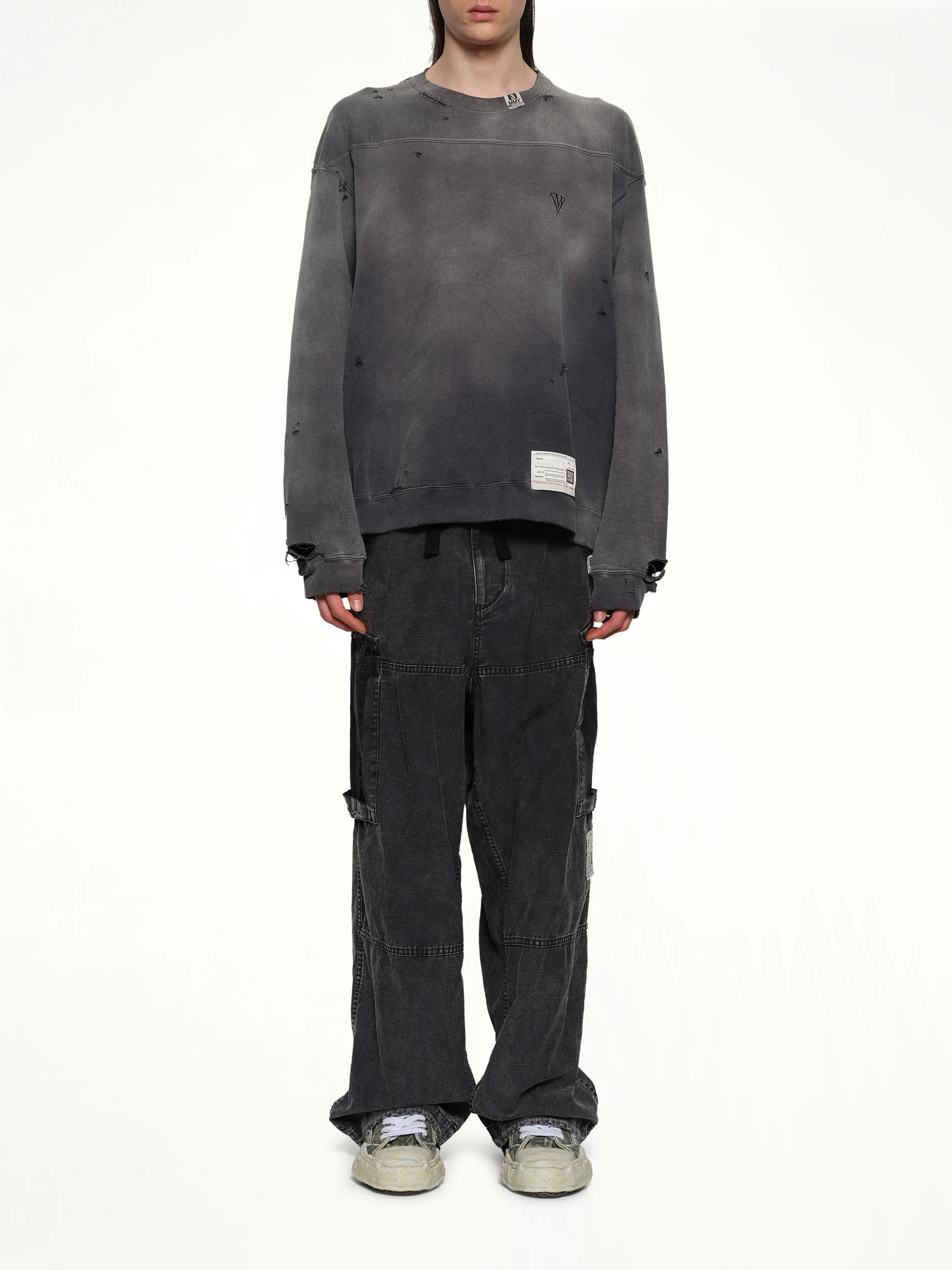 Sun Faded Pullover in Black - Image 7