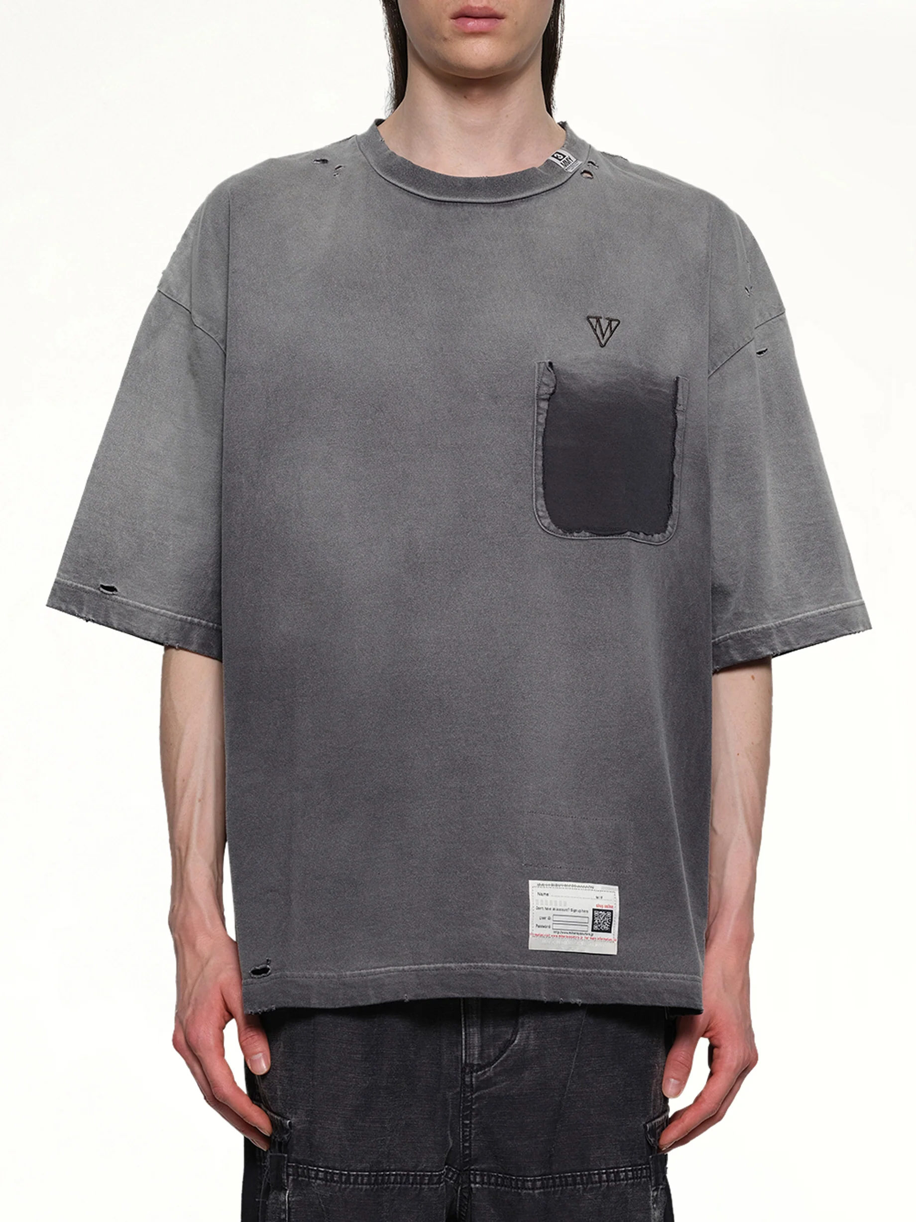 Sun Faded T-Shirt in Black