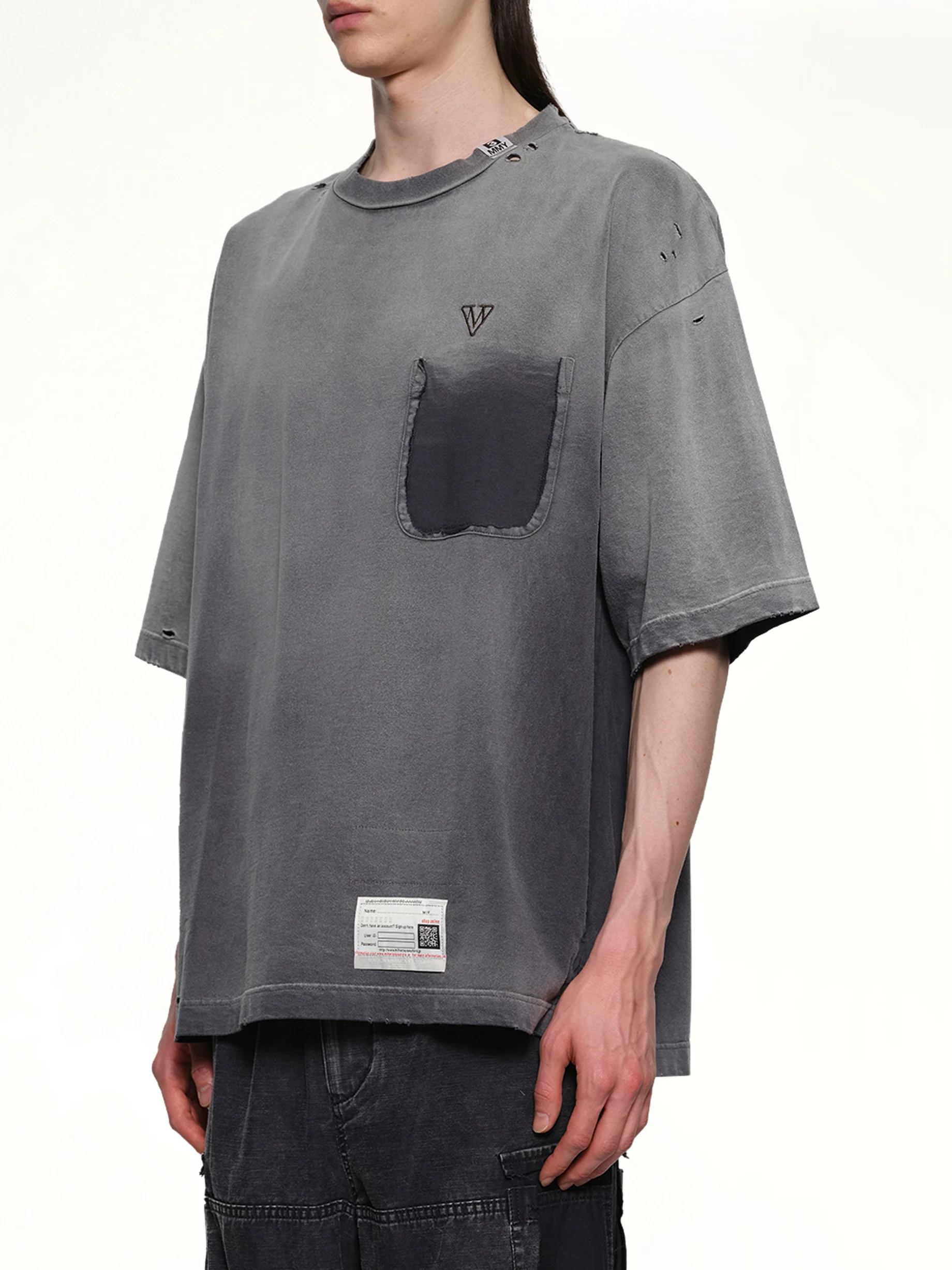Sun Faded T-Shirt in Black - Image 3