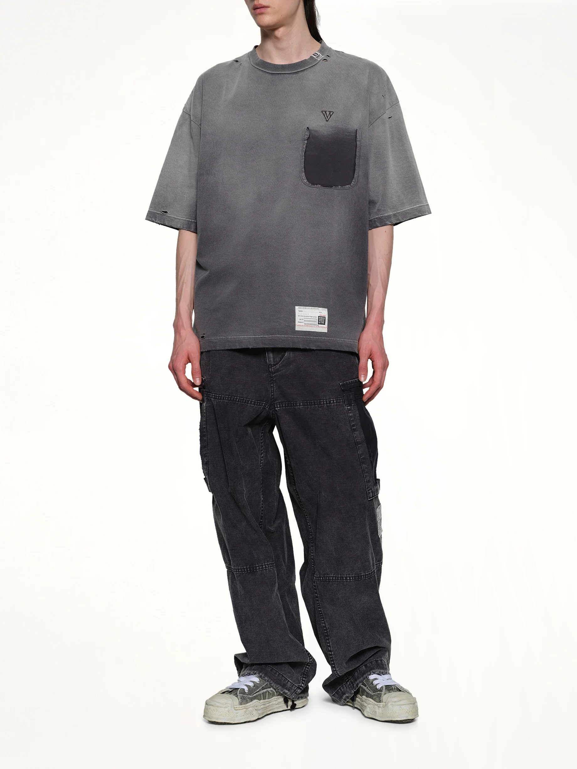 Sun Faded T-Shirt in Black - Image 4