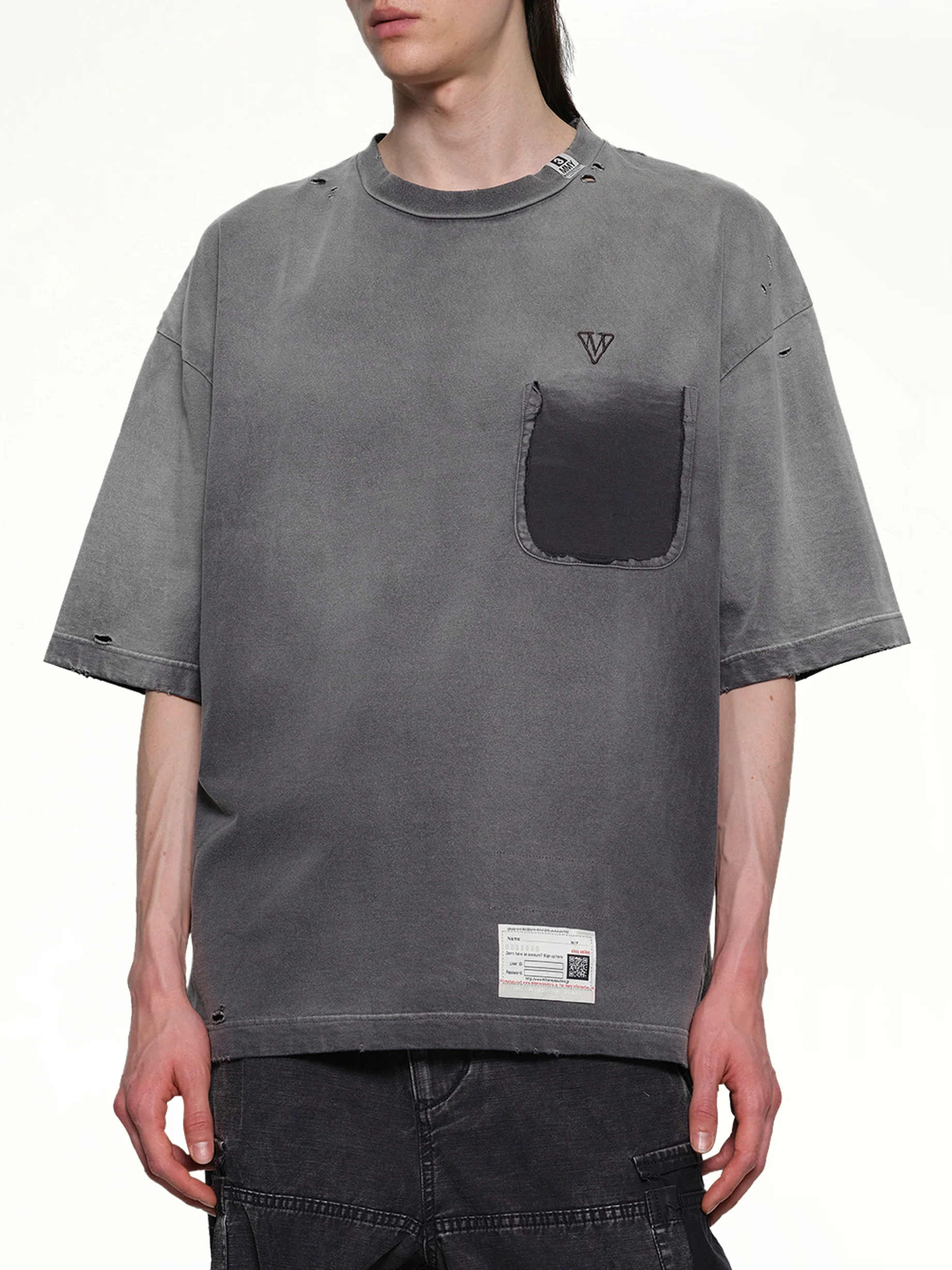 Sun Faded T-Shirt in Black - Image 6