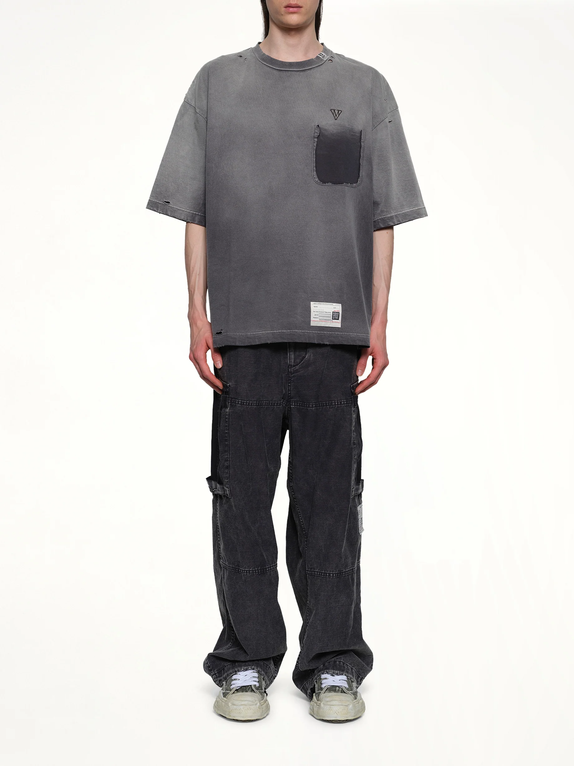 Sun Faded T-Shirt in Black - Image 7